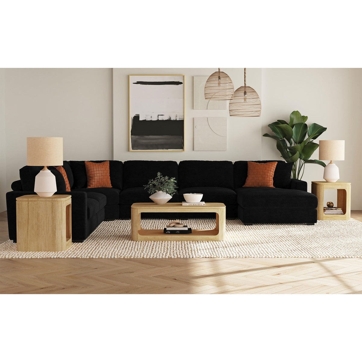 Rogen Rustic Occasional Table Set in Black by Elements International, view 21
