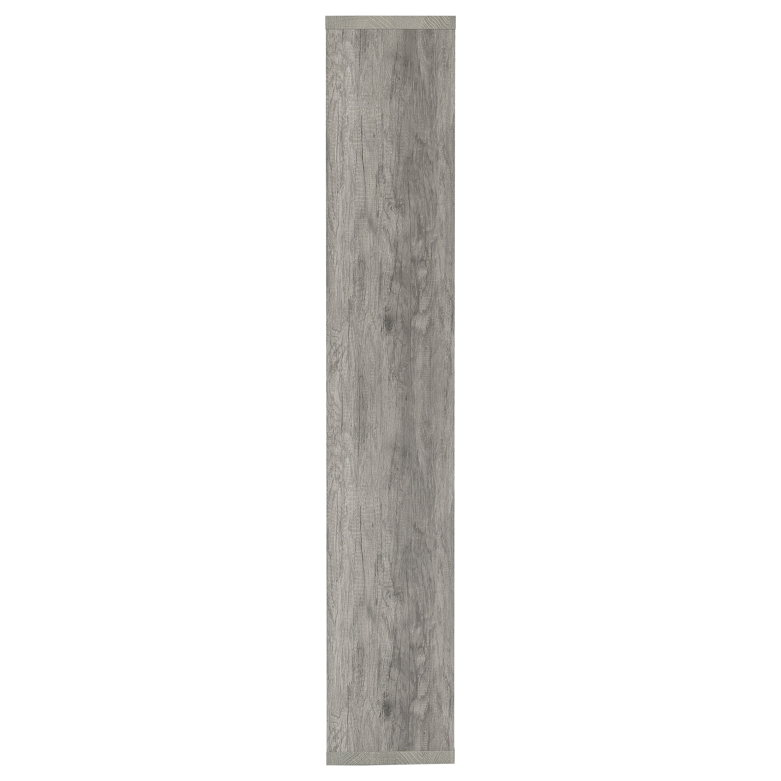 Theo 71-inch 6-shelf Bookshelf Grey Driftwood — view 9
