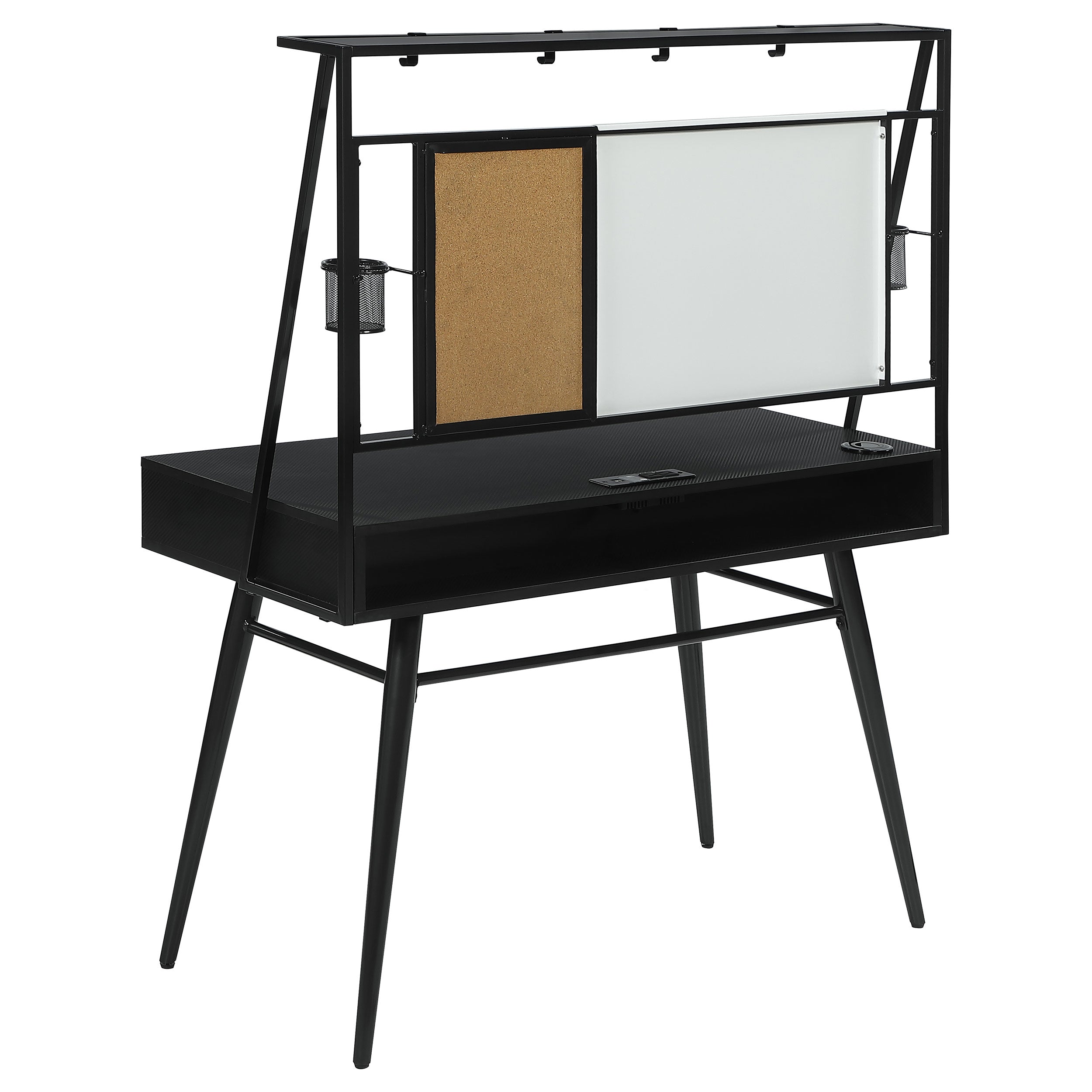 Jessie 47-inch Writing Desk with Whiteboard and USB Black — view 4