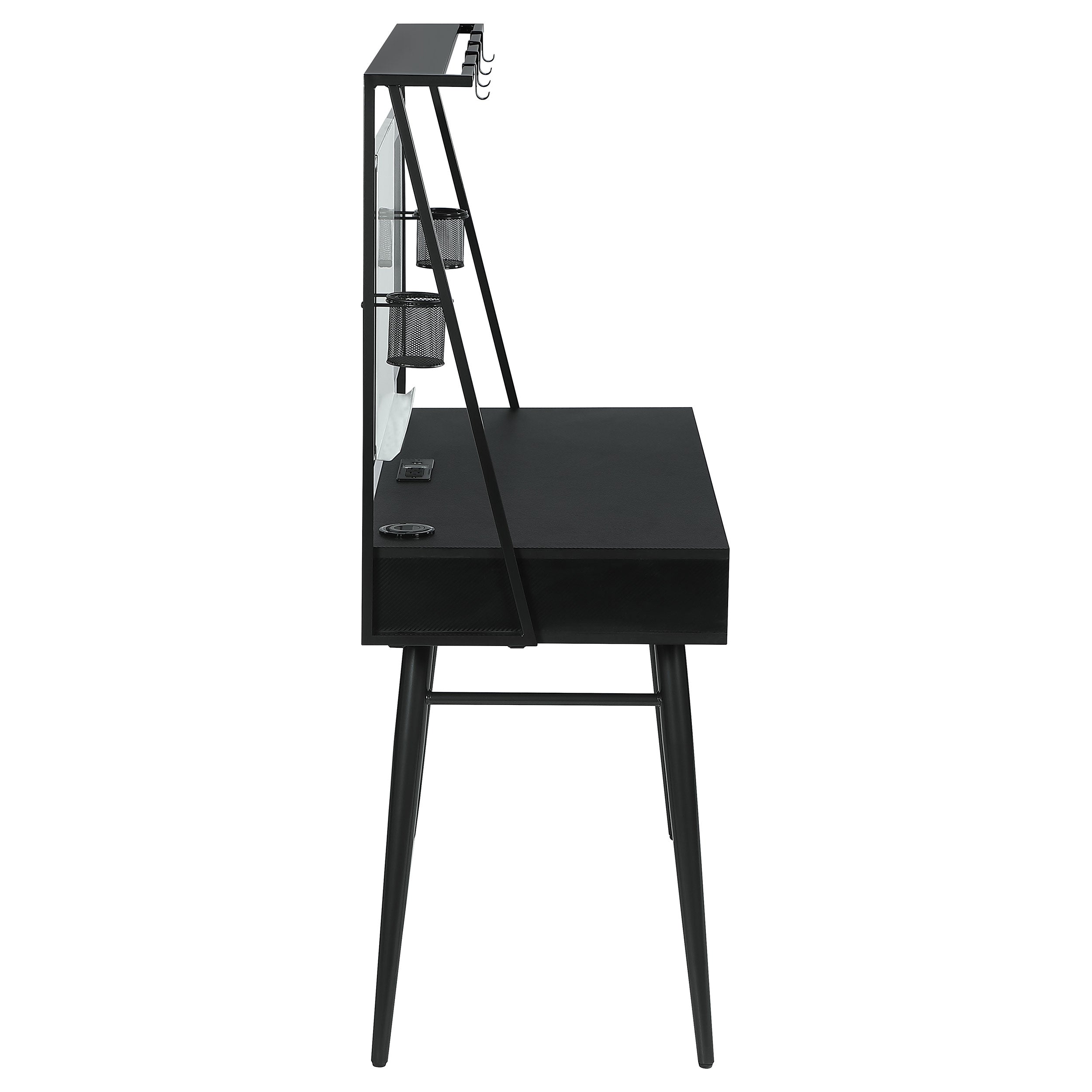 Jessie 47-inch Writing Desk with Whiteboard and USB Black — view 5