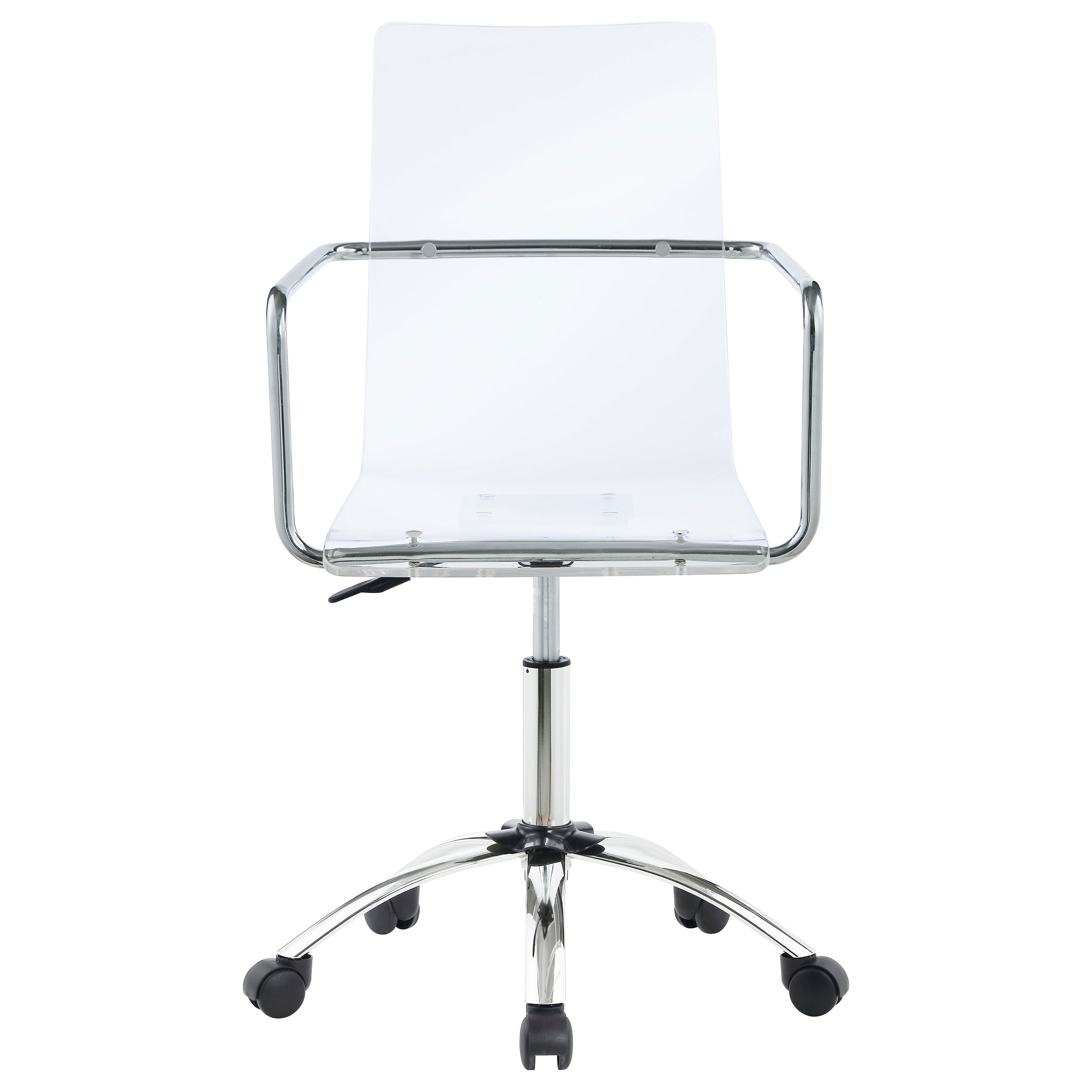 Amaturo Acrylic Adjustable Home Office Desk Chair Clear — view 4