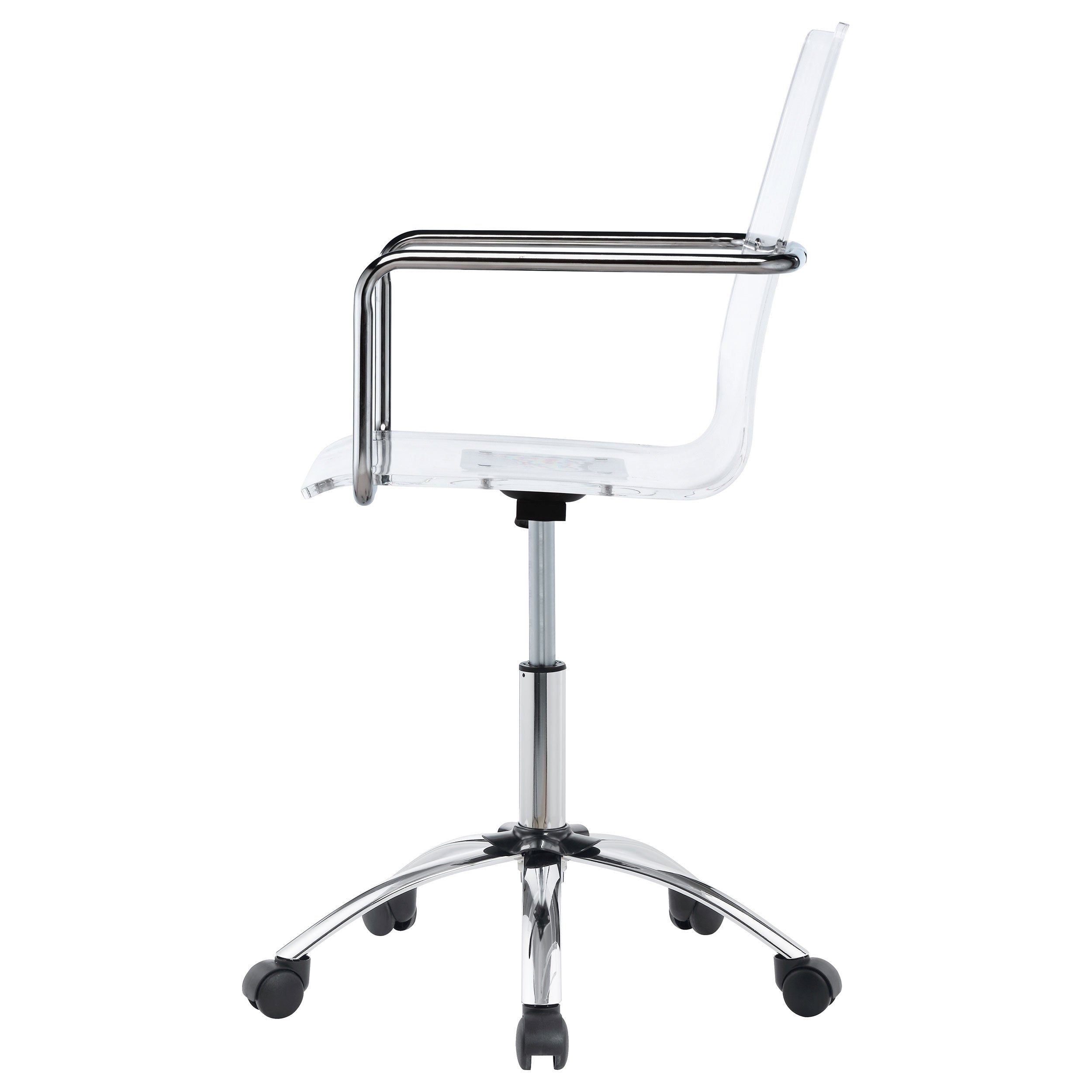 Amaturo Acrylic Adjustable Home Office Desk Chair Clear — view 5