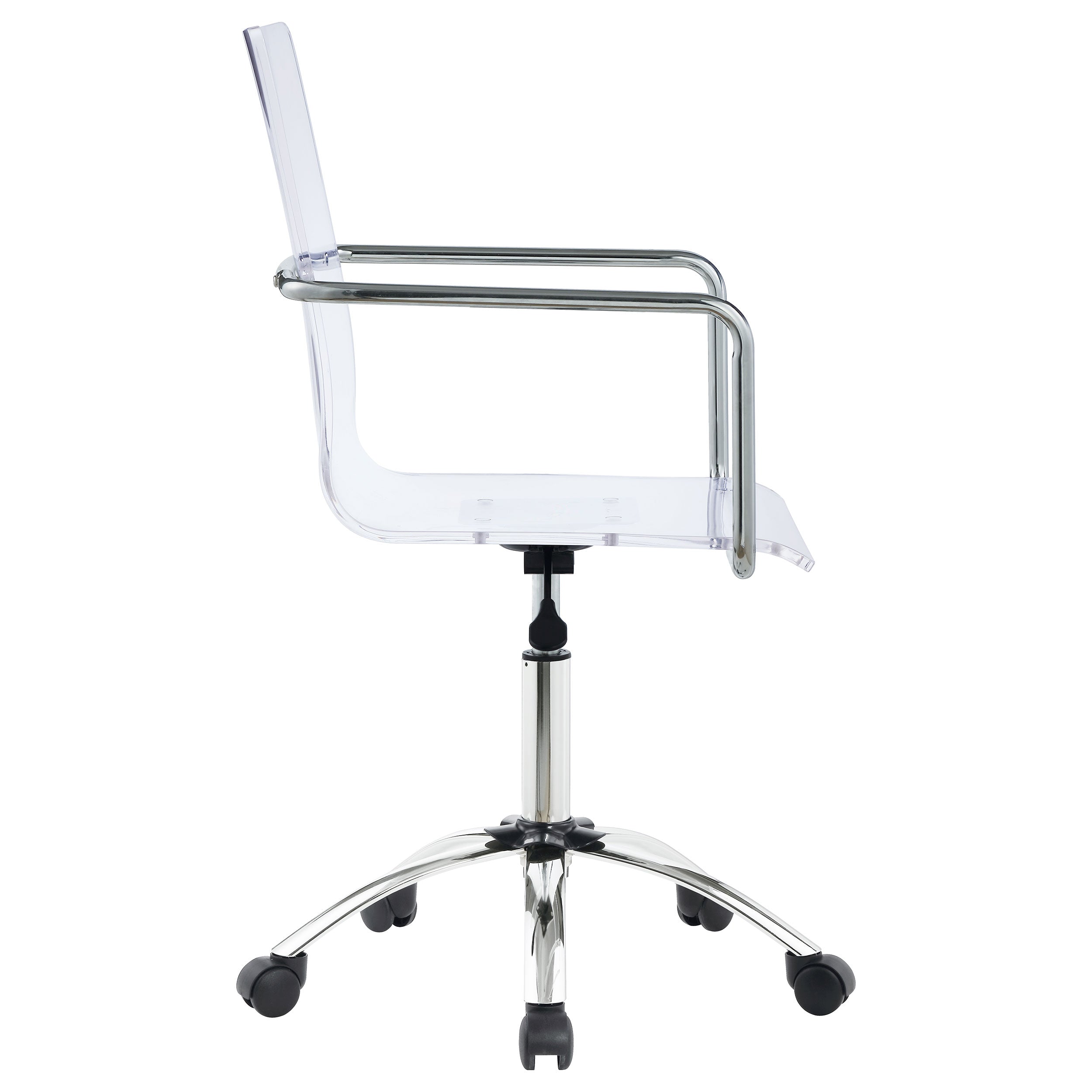 Amaturo Acrylic Adjustable Home Office Desk Chair Clear — view 8