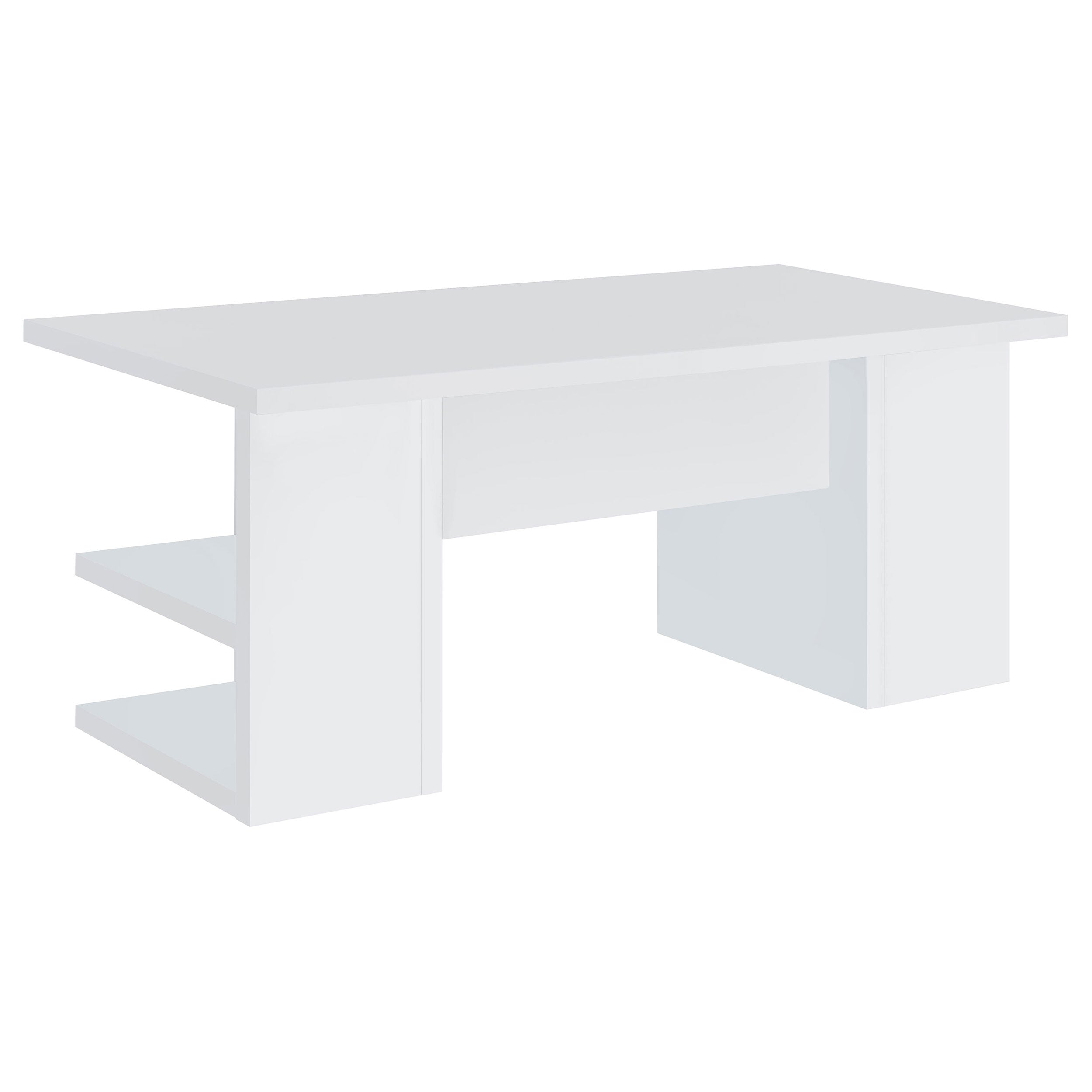 Alice 71-inch 4-shelf Engineered Wood Writing Desk White — view 6