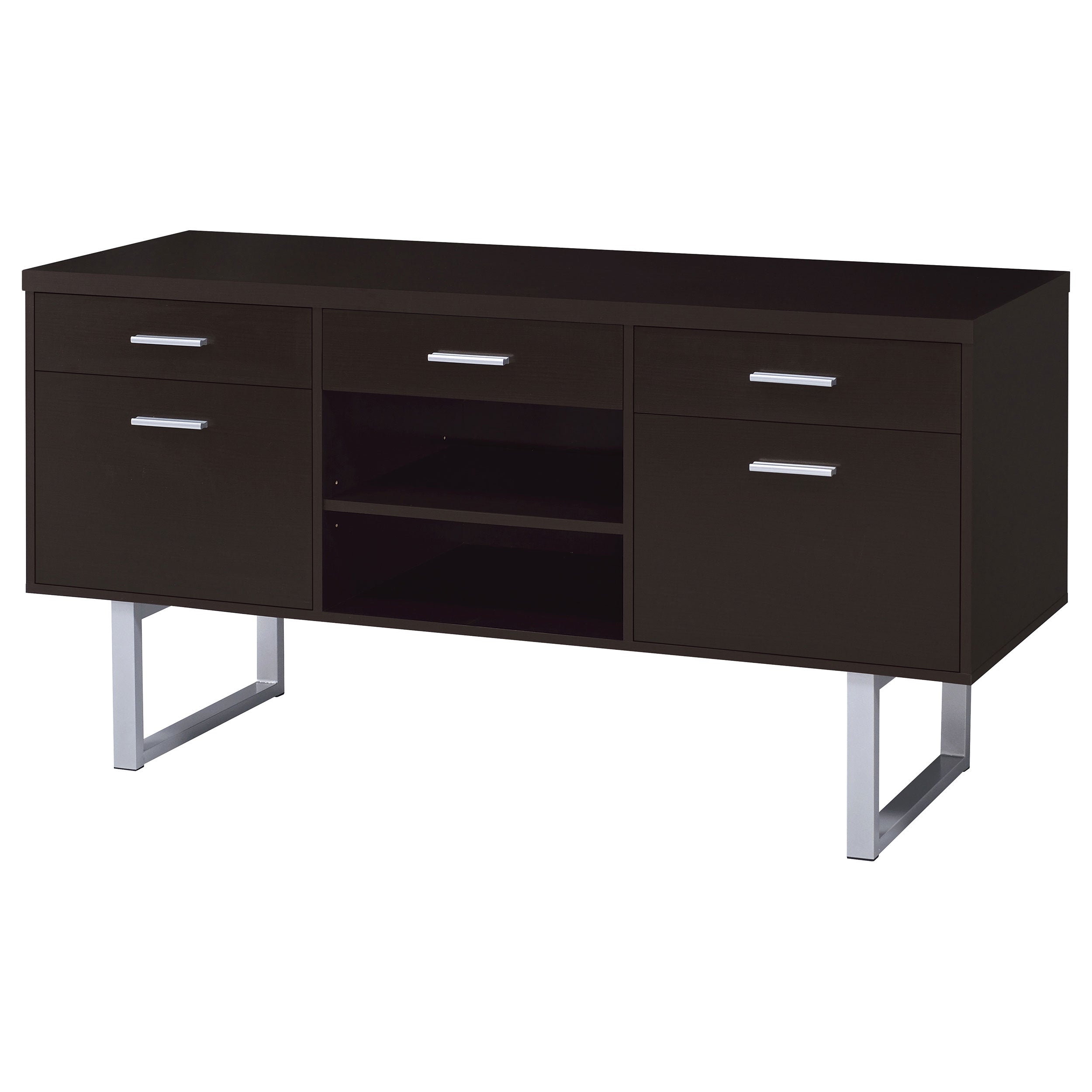 Lawtey 5-drawer Home Office Storage Credenza Cappuccino — view 5