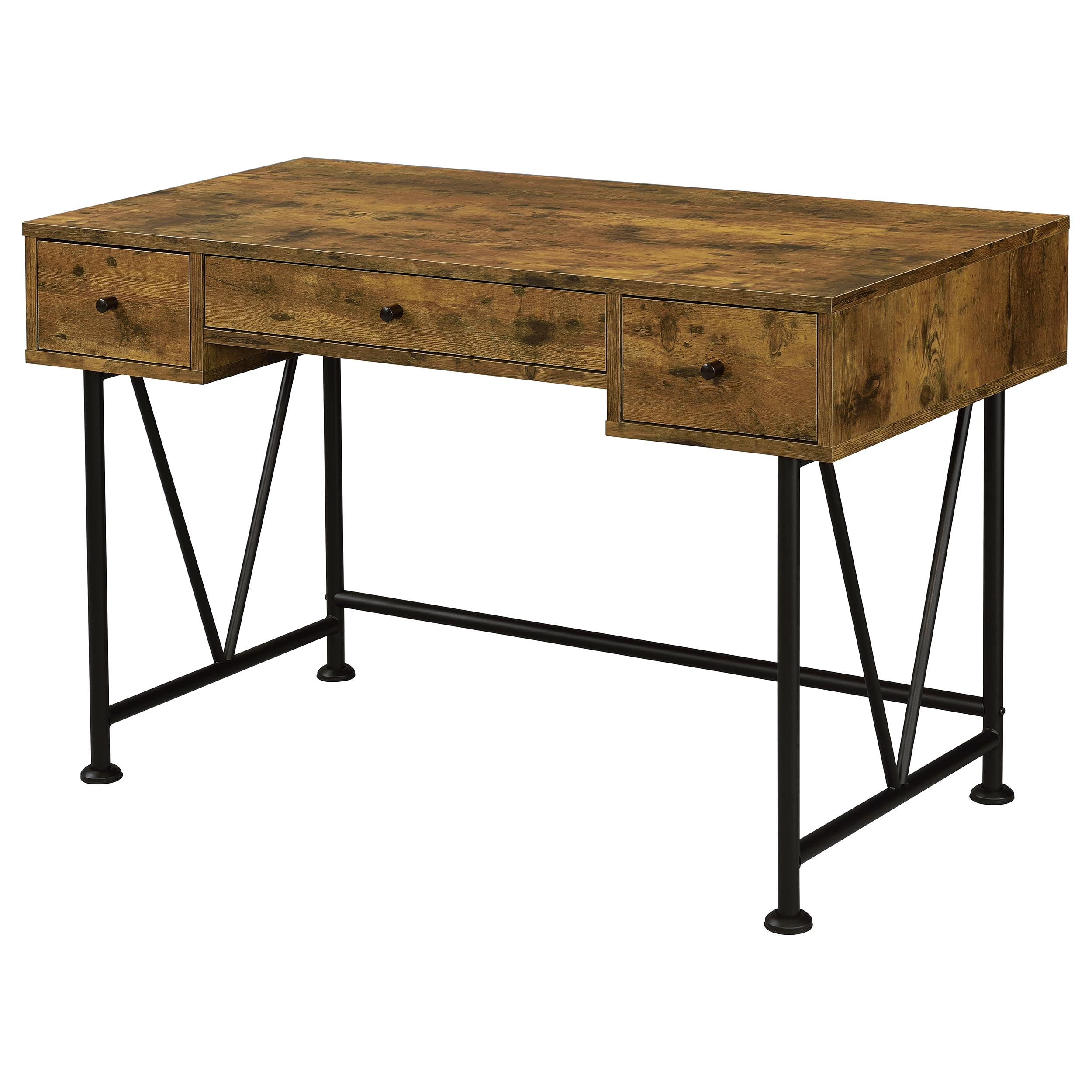 Analiese 2-piece Computer Desk Bookcase Set Rustic Nutmeg — view 3