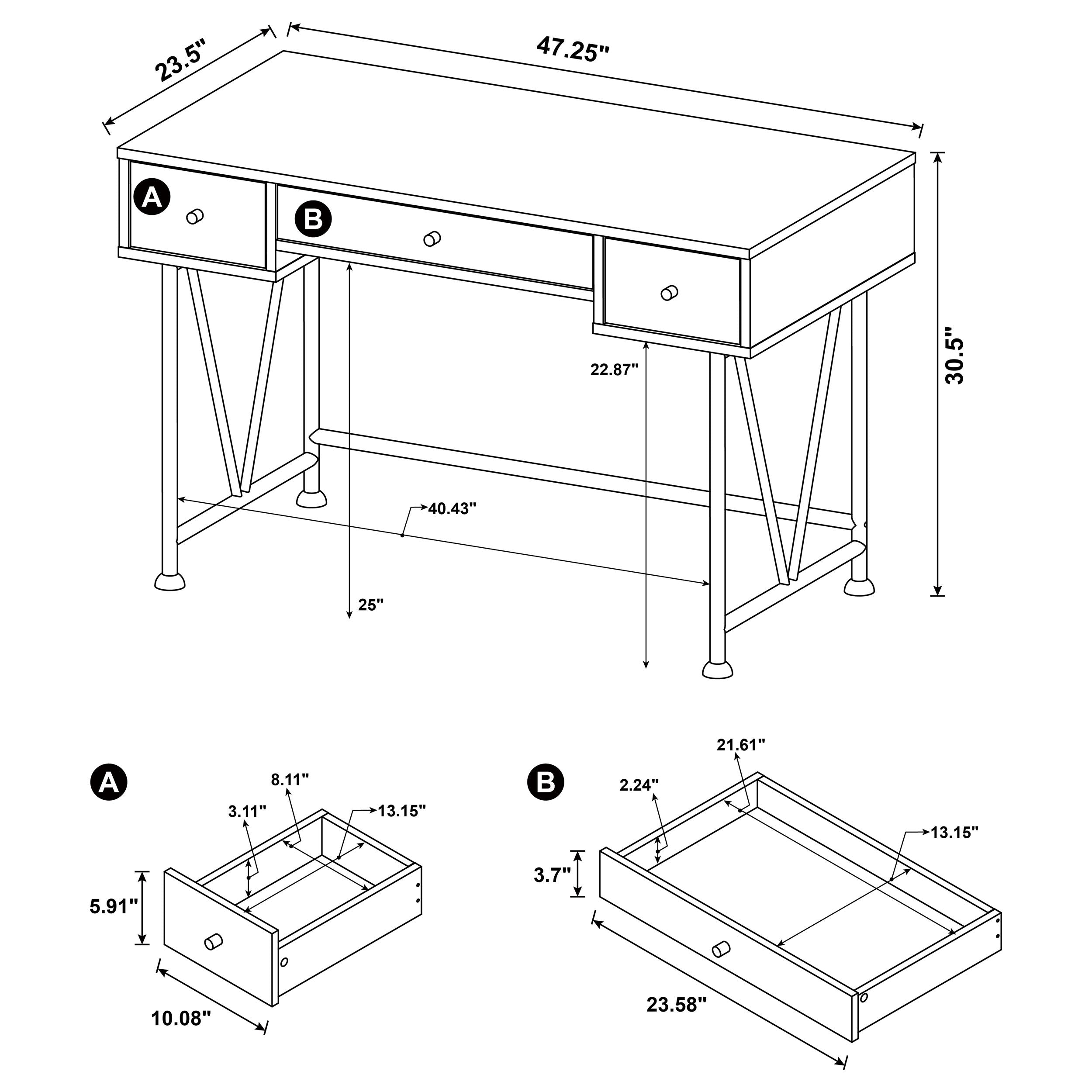 Analiese 2-piece Computer Desk Bookcase Set Rustic Nutmeg — view 14
