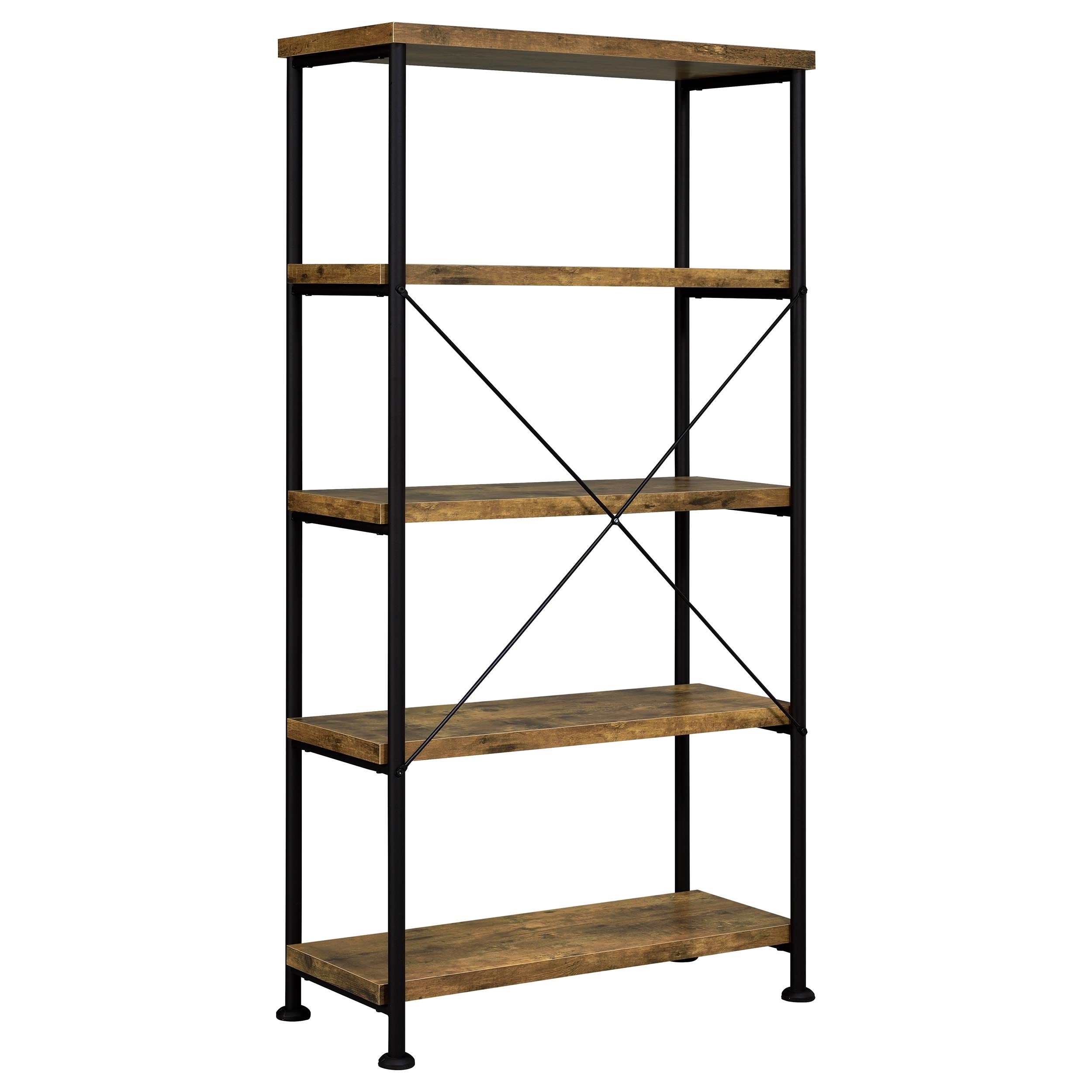 Analiese 63-inch 4-shelf Bookshelf Rustic Nutmeg — view 5