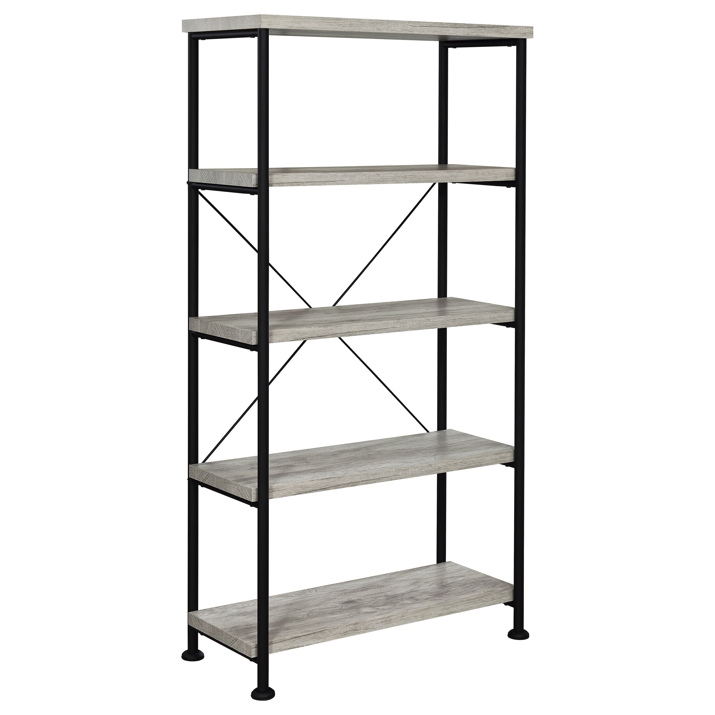 Analiese 63-inch 4-shelf Bookshelf Grey Driftwood — view 1
