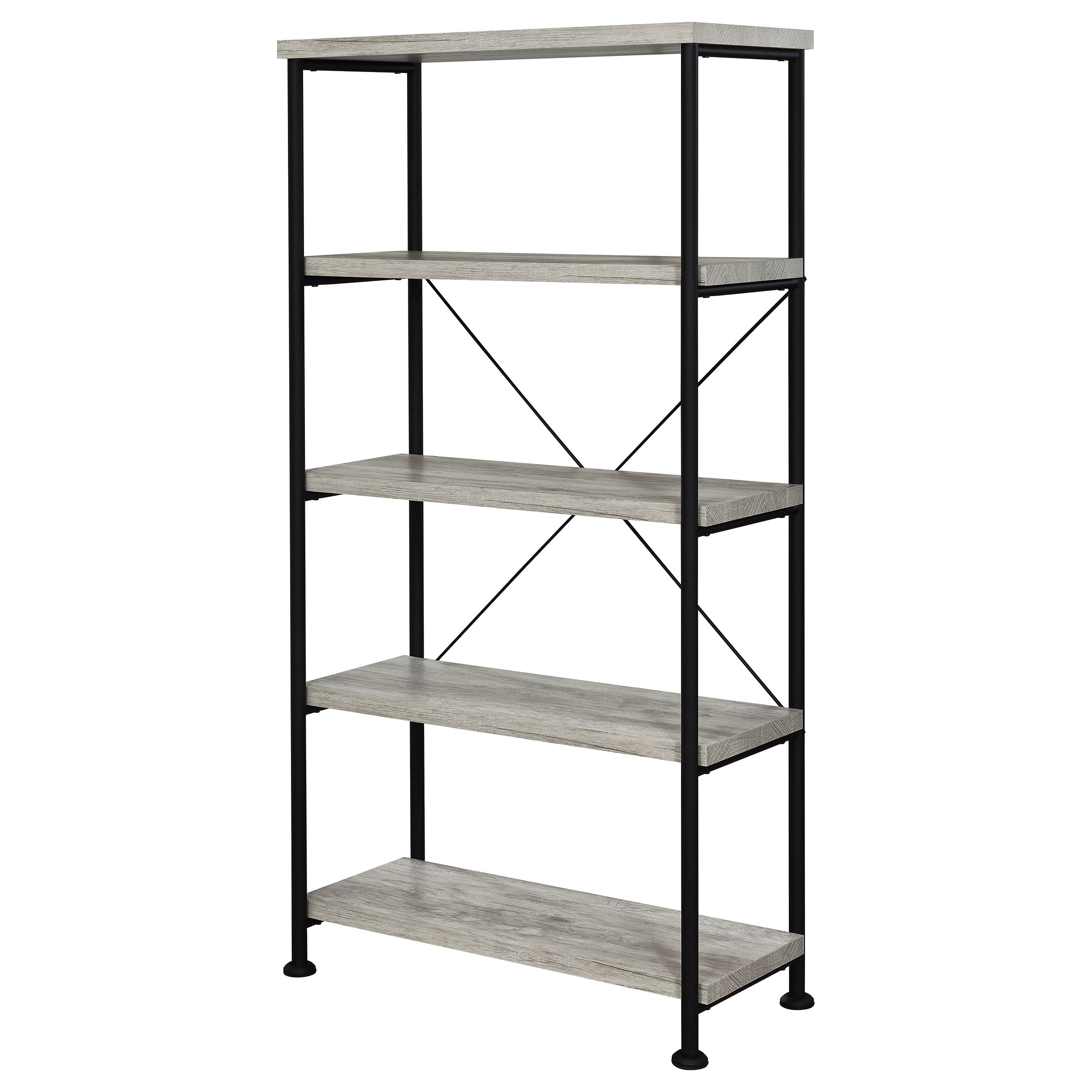 Analiese 63-inch 4-shelf Bookshelf Grey Driftwood — view 4
