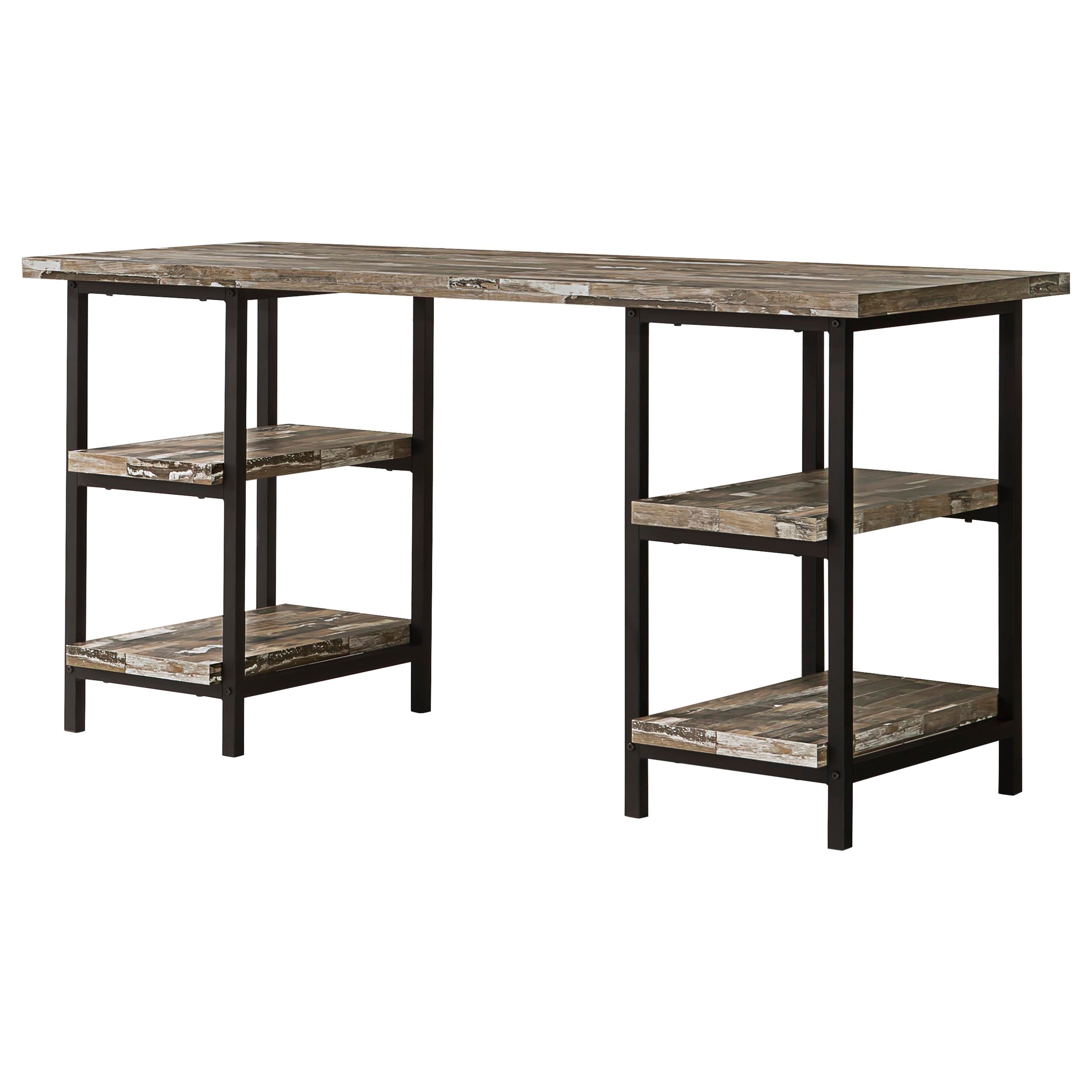 Kemper 59-inch 4-shelf Writing Desk Weathered Brown — view 1