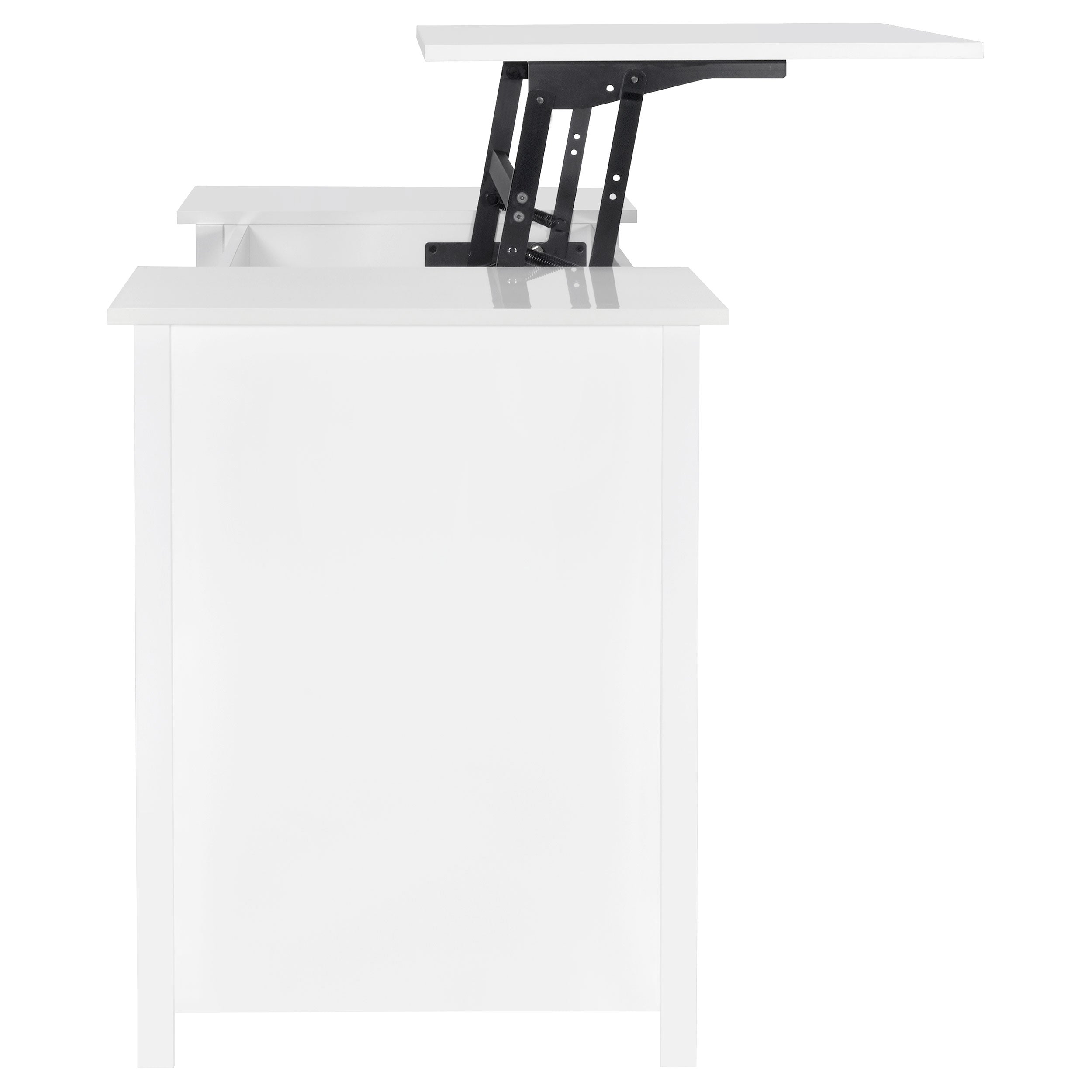 Dylan 60-inch 4-drawer Lift Top Office Desk White High Gloss — view 11