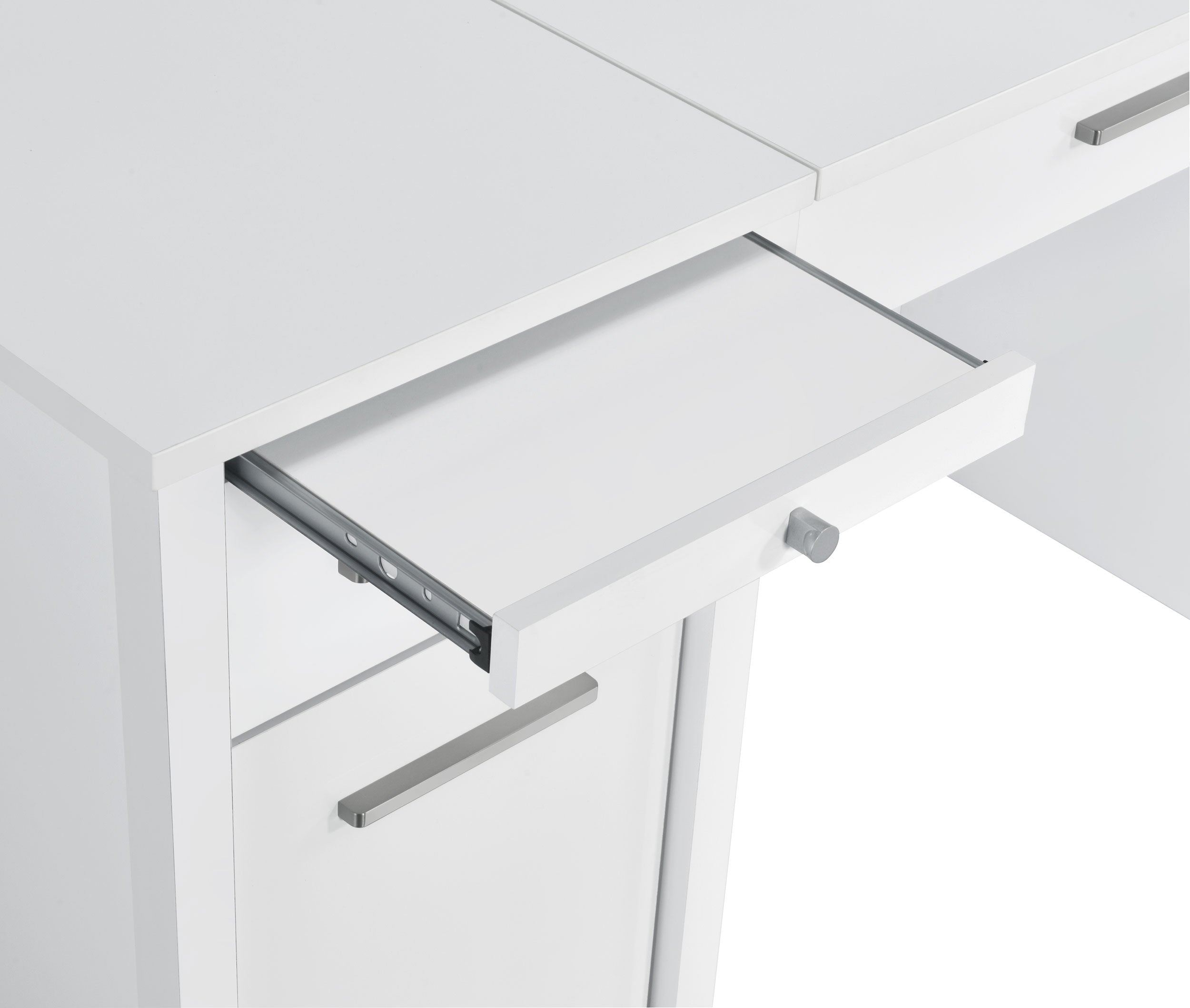 Dylan 60-inch 4-drawer Lift Top Office Desk White High Gloss — view 13