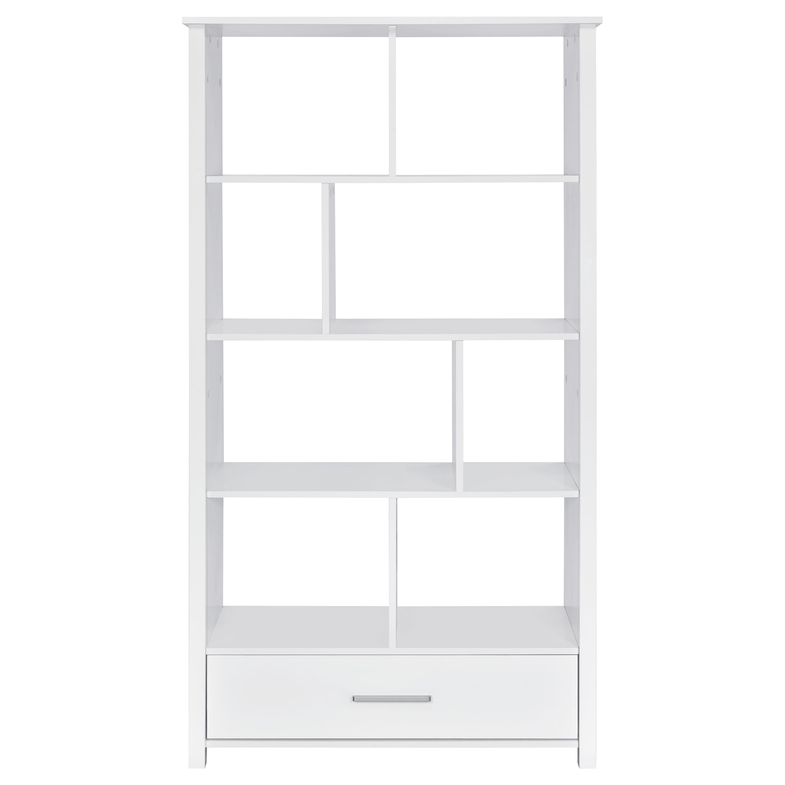 Dylan 68-inch 4-shelf Storage Bookshelf White High Gloss — view 4