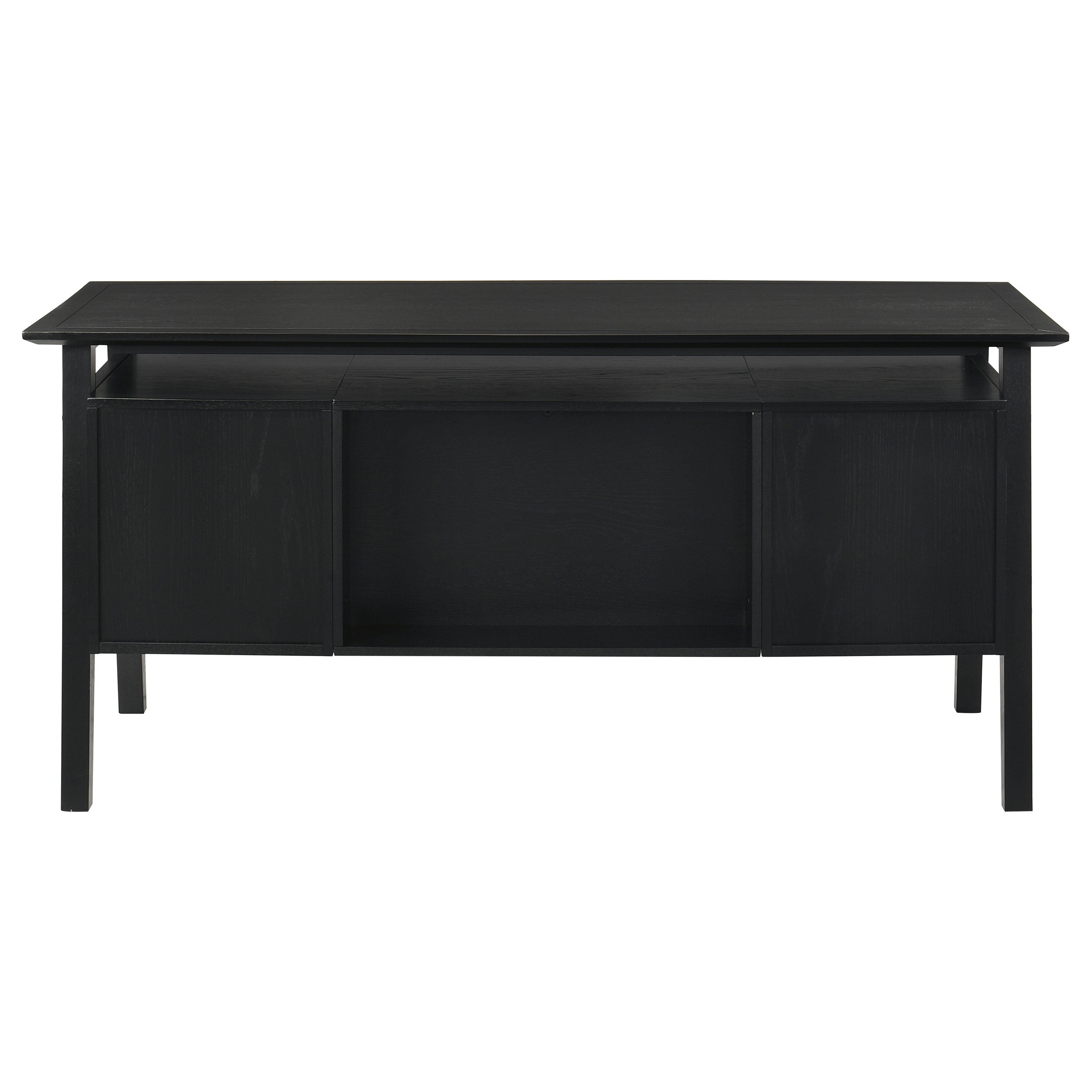 Goodson 64-inch 4-Drawer Double Pedestal Computer Desk Black — view 9