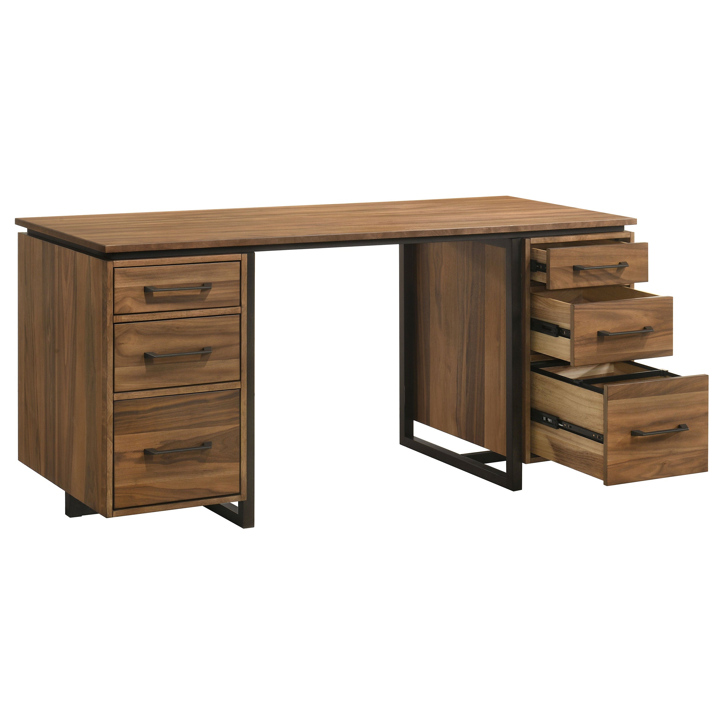 Berhalter 6-Drawer Double Pedestal File Computer Desk — view 1