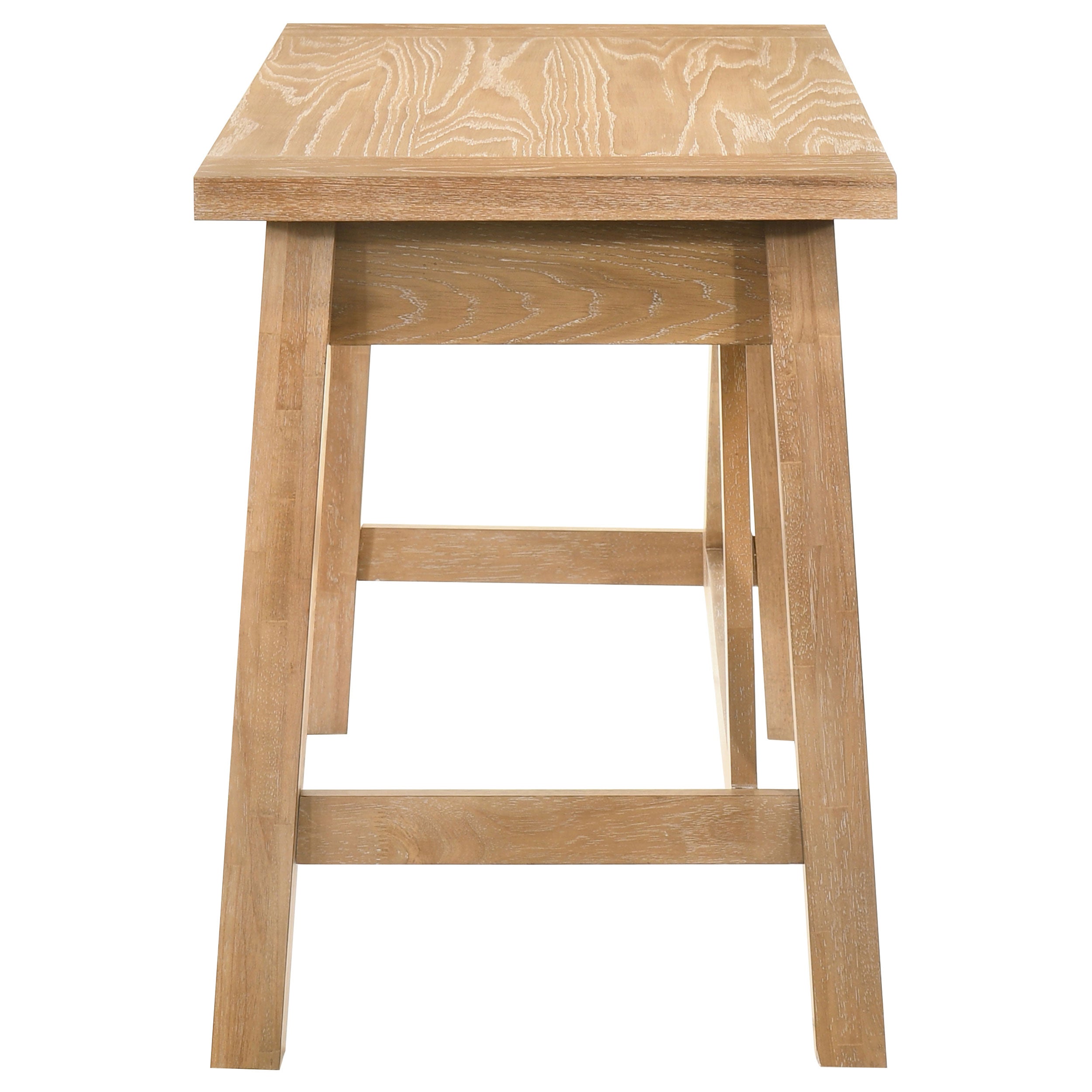 Fabian 54-inch 2-drawer Computer Writing Desk Distressed Light Brown — view 7