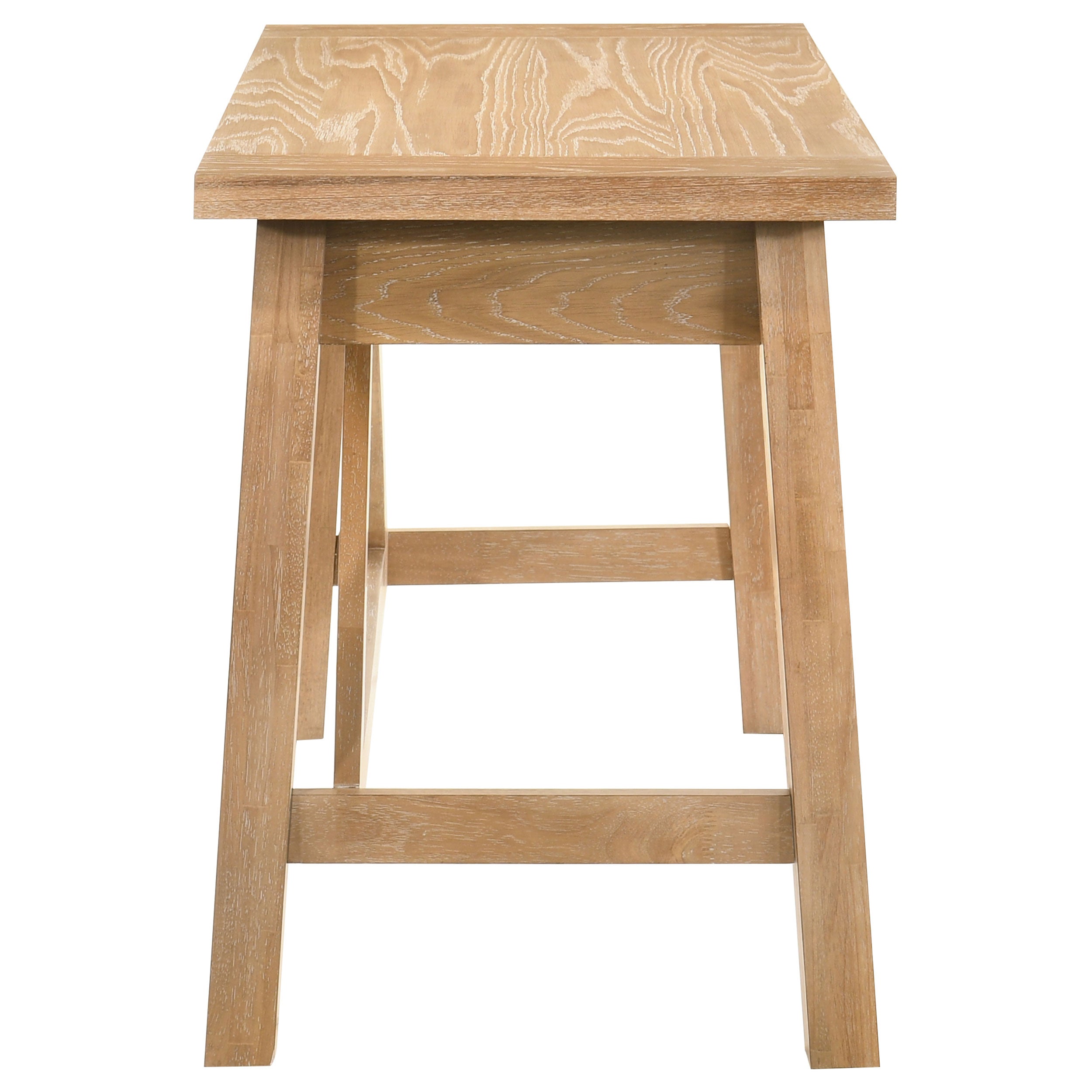 Fabian 54-inch 2-drawer Computer Writing Desk Distressed Light Brown — view 11