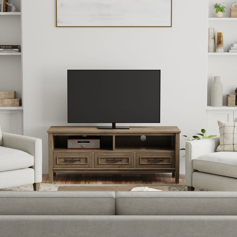 Lev - Low TV Stand - Smoky Brown