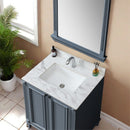 Elegant Bathroom Vanity Top With Rectangular Ceramic Sink And Backsplash