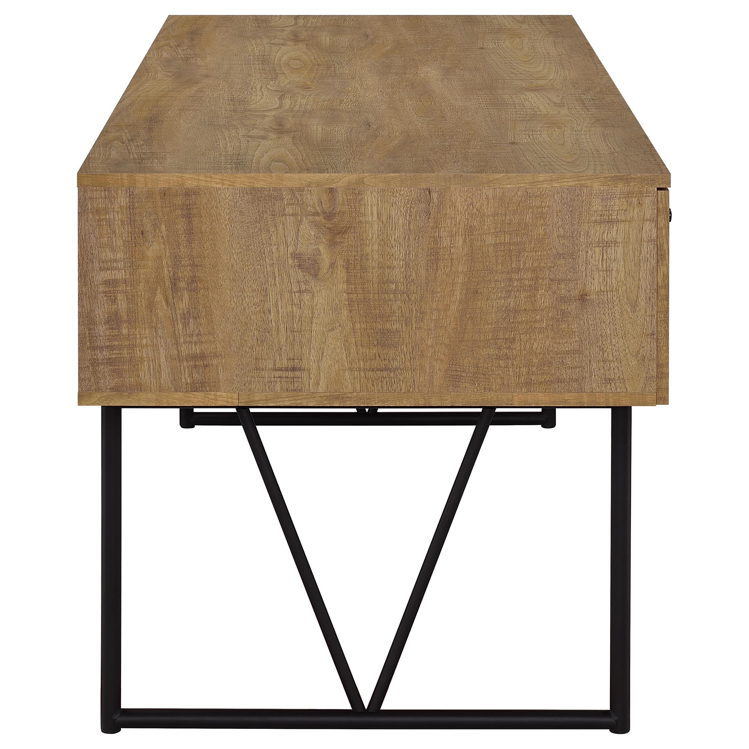Analiese 63-inch 4-drawer Writing Desk Mango — view 9