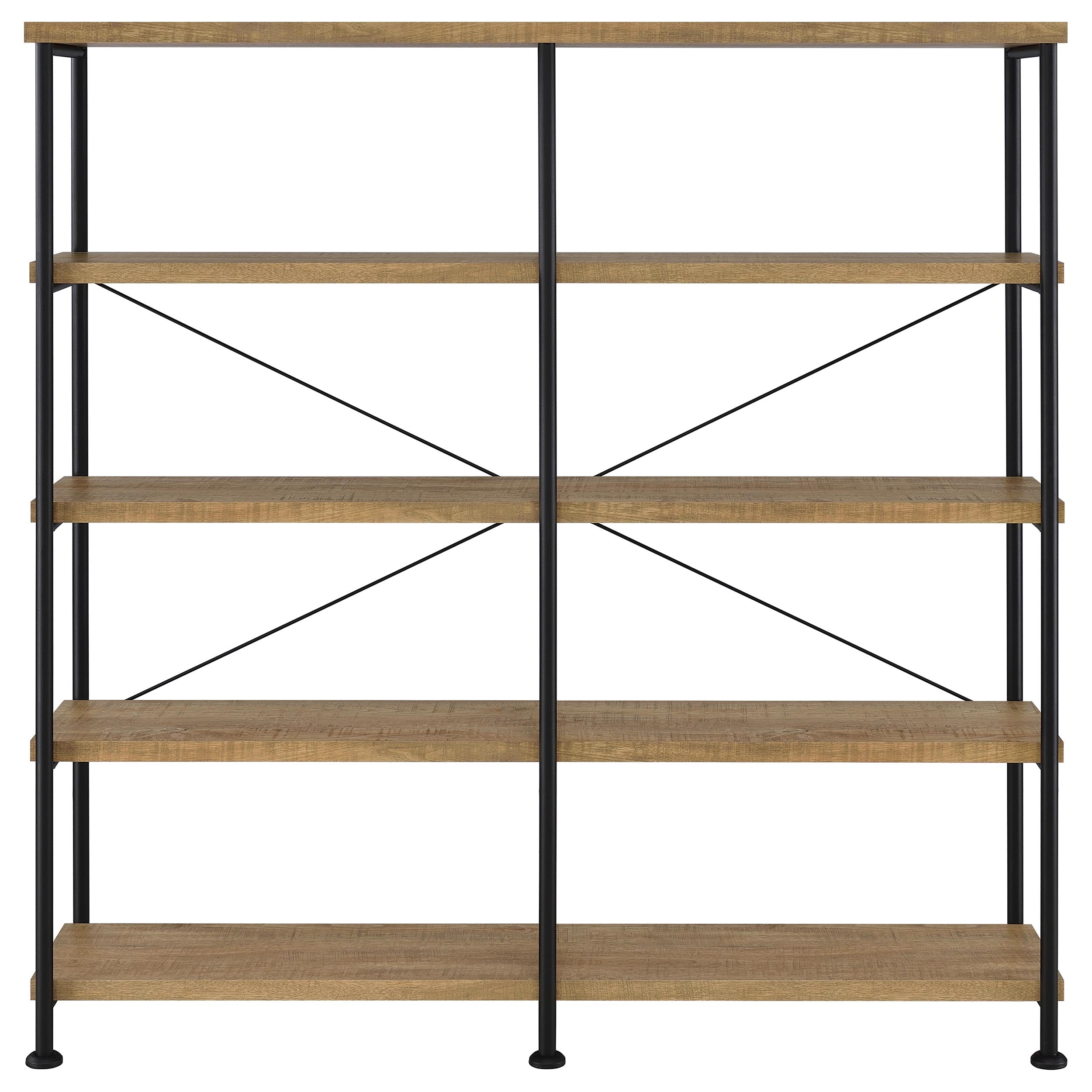 Analiese 63-inch 4-shelf Double Bookshelf Mango — view 3