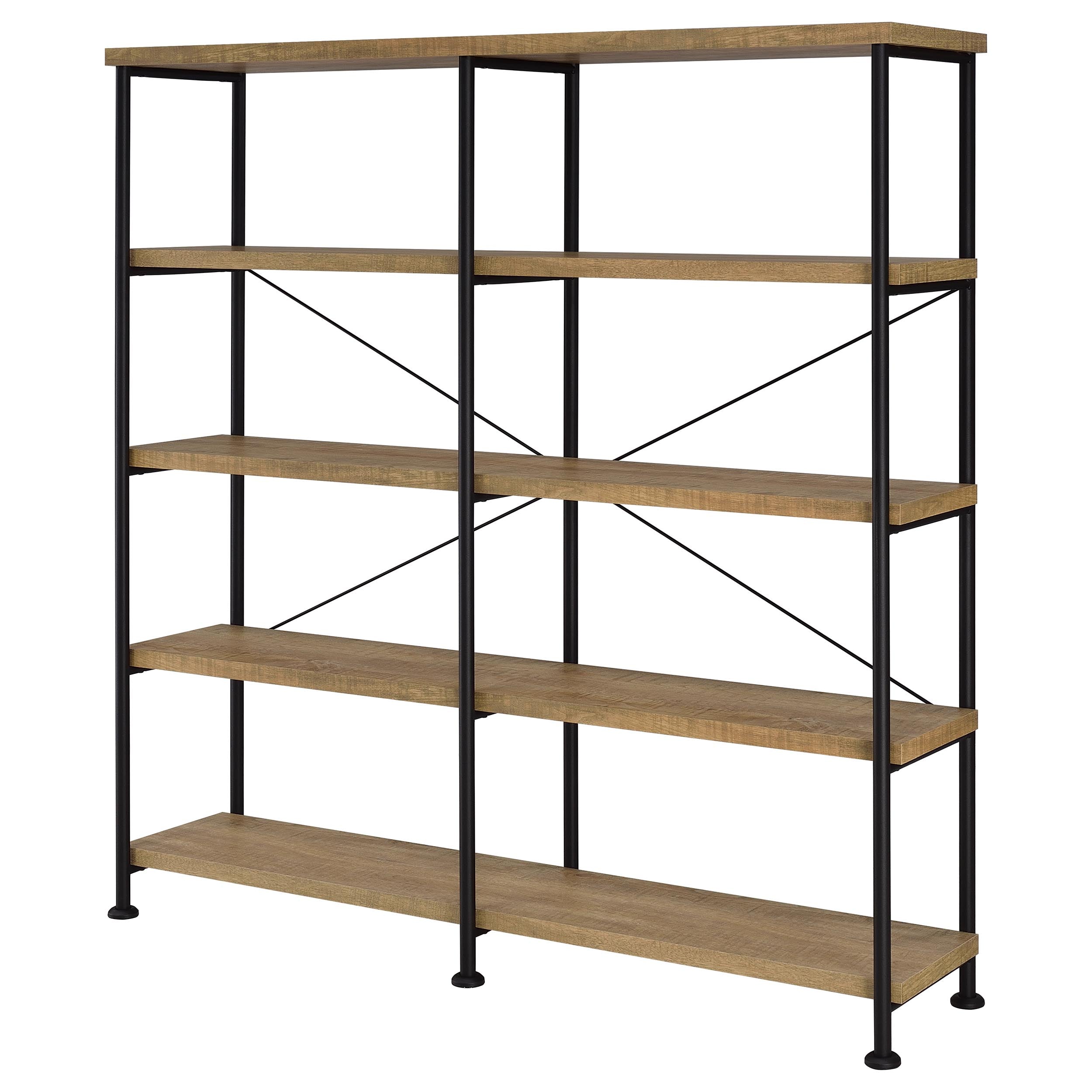 Analiese 63-inch 4-shelf Double Bookshelf Mango — view 4