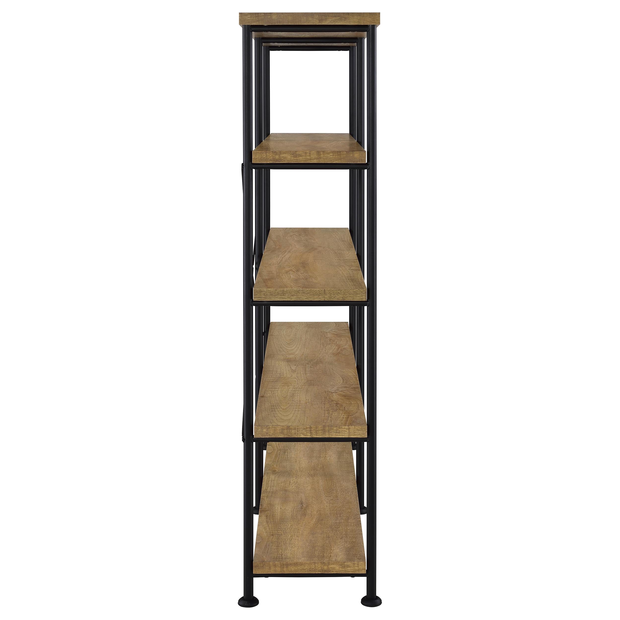 Analiese 63-inch 4-shelf Double Bookshelf Mango — view 8