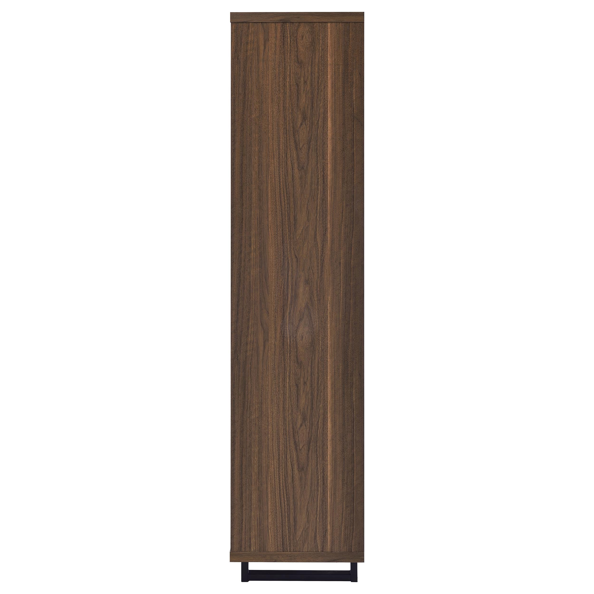 Maddox 71-inch 3-shelf Cabinet Bookcase Walnut — view 6