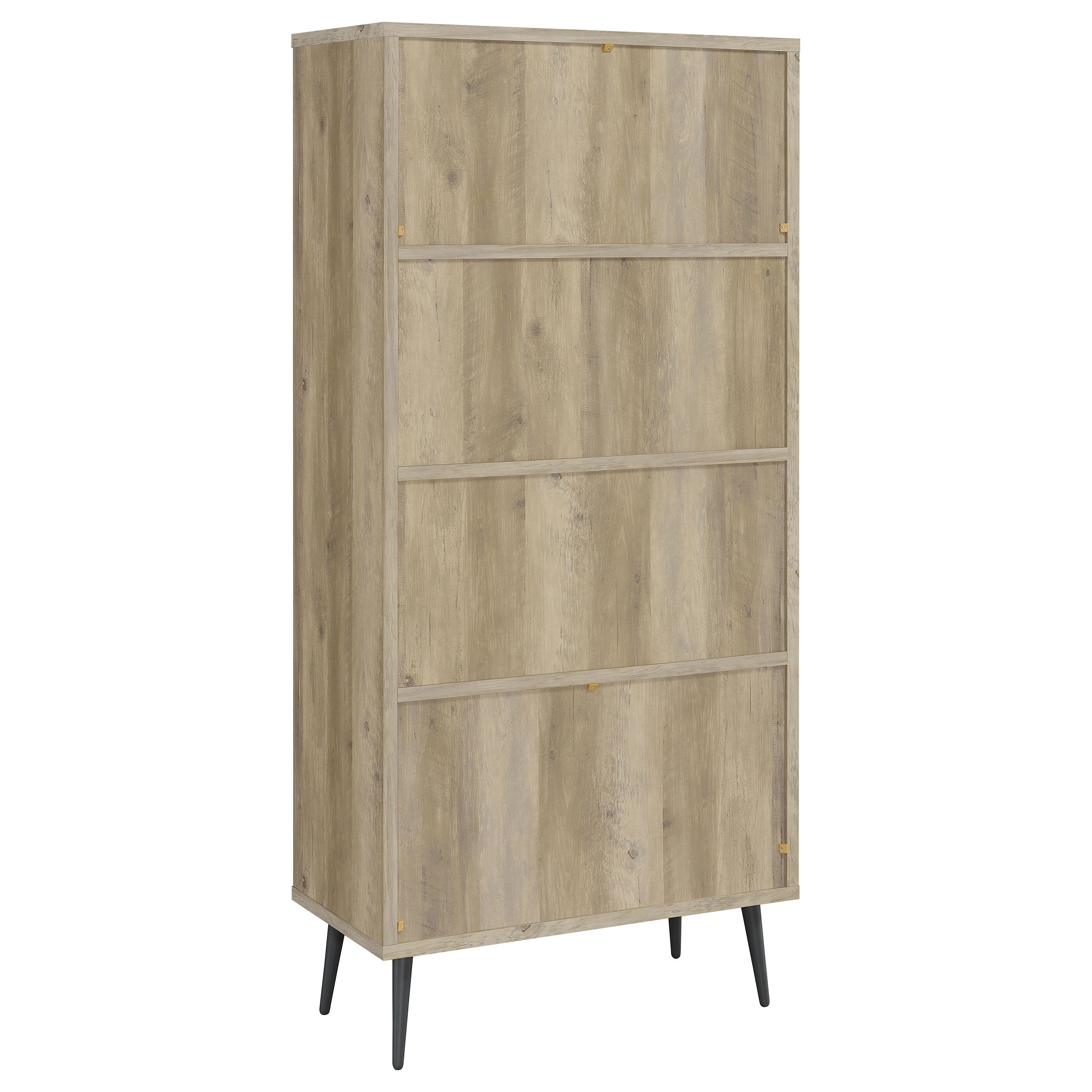 Maeve 70-inch 3-shelf Bookcase with Drawers Distressed Pine — view 7