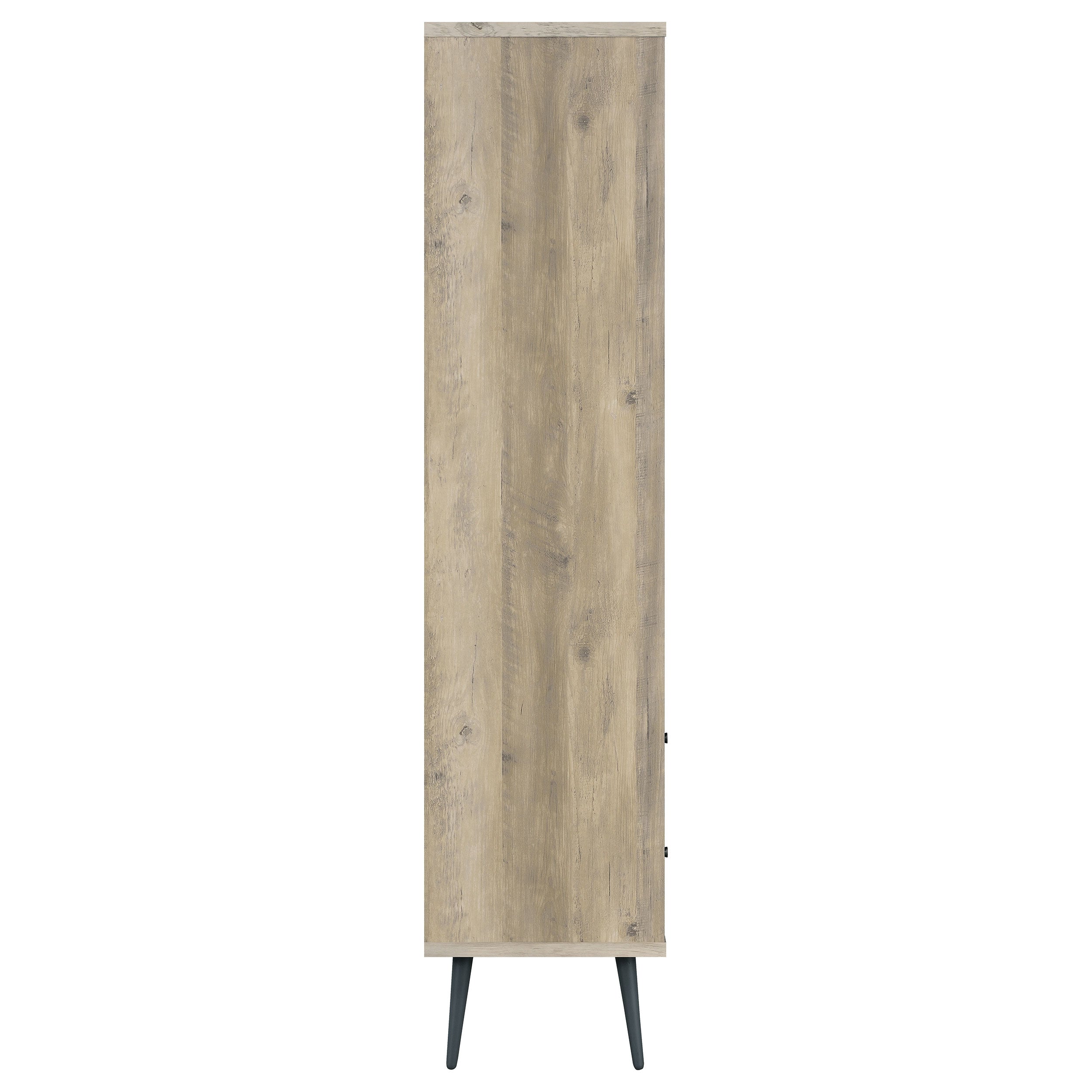 Maeve 70-inch 3-shelf Bookcase with Drawers Distressed Pine — view 10