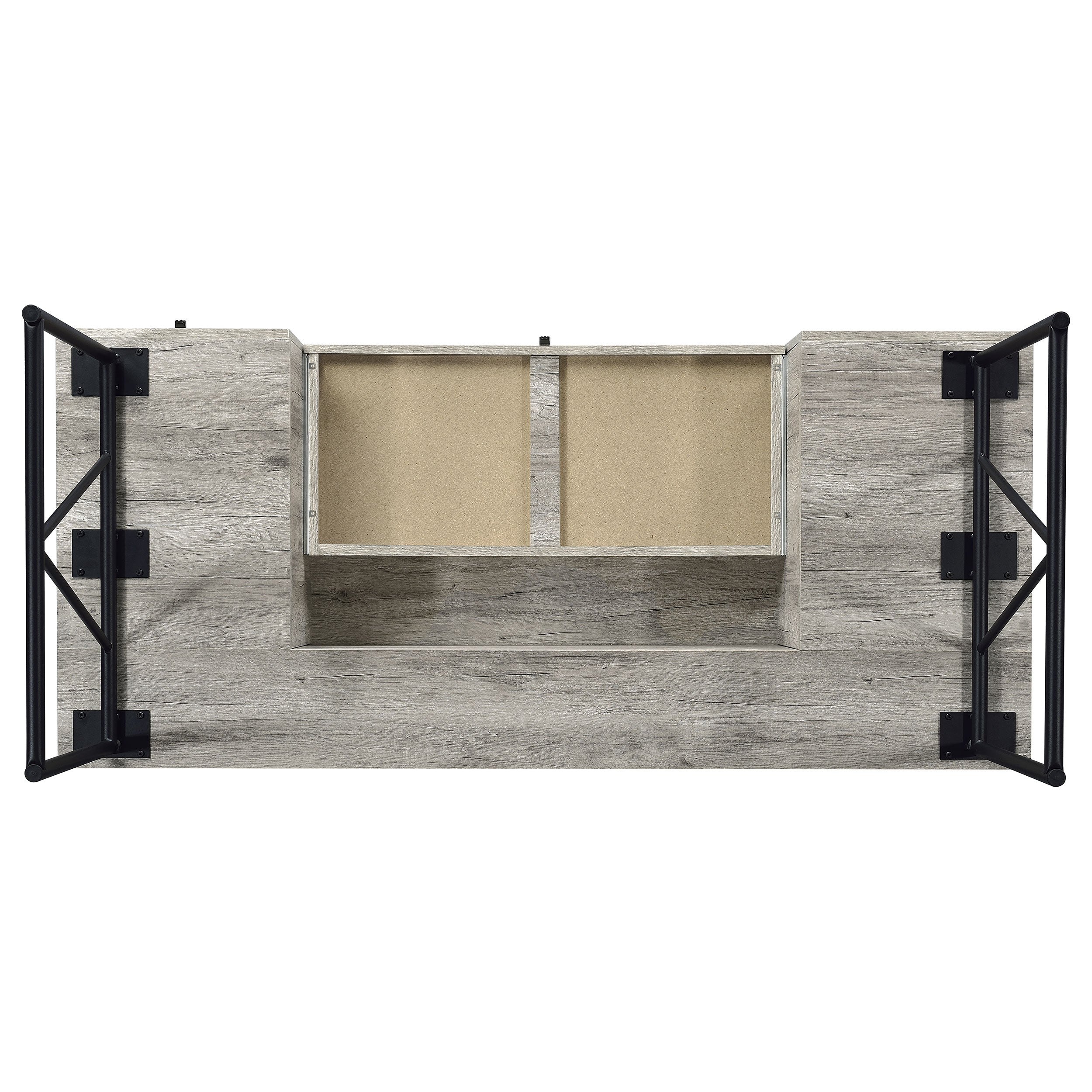 Analiese 63-inch 4-drawer Writing Desk Grey Driftwood — view 8