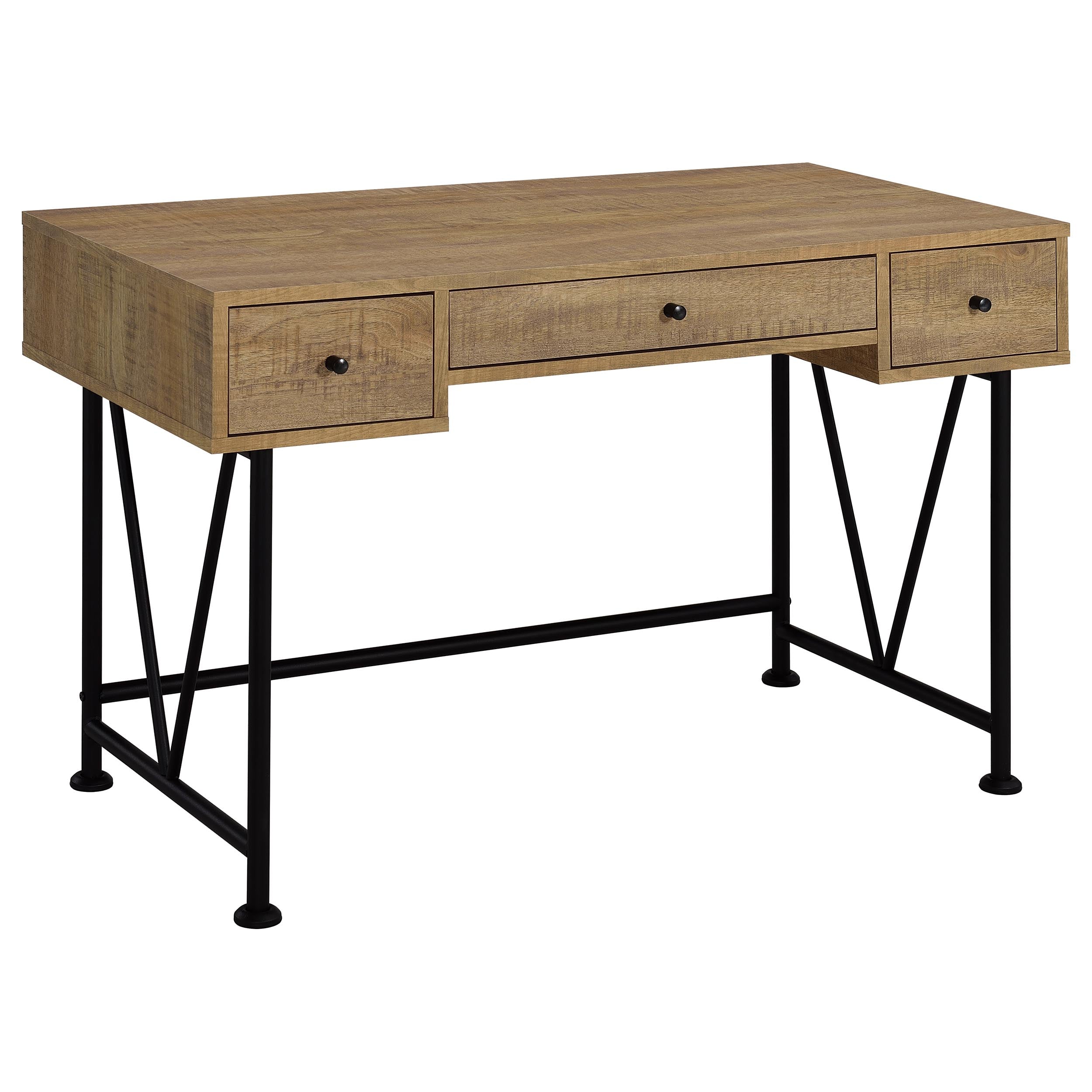 Analiese 47-inch 3-drawer Writing Desk Mango — view 1