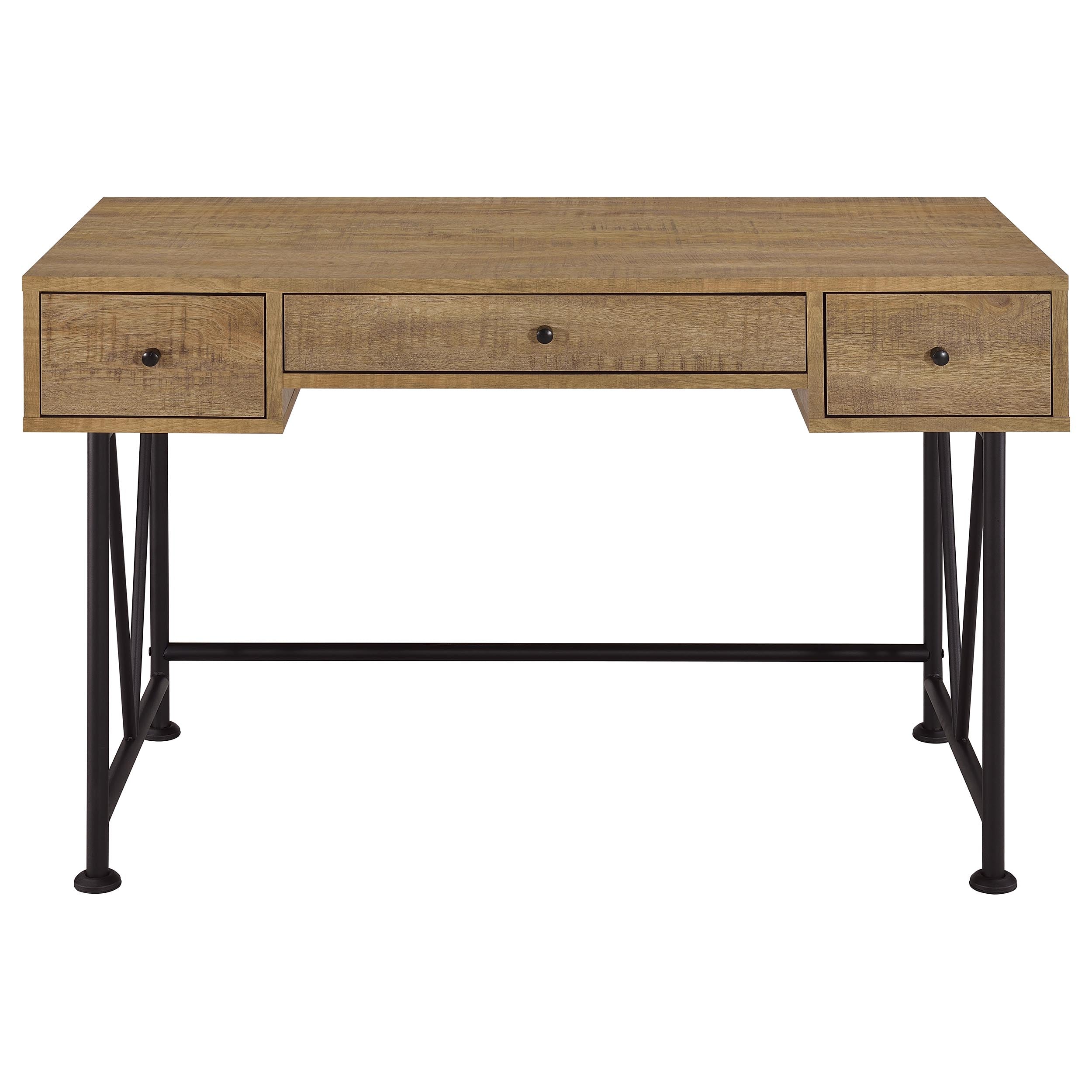 Analiese 47-inch 3-drawer Writing Desk Mango — view 4