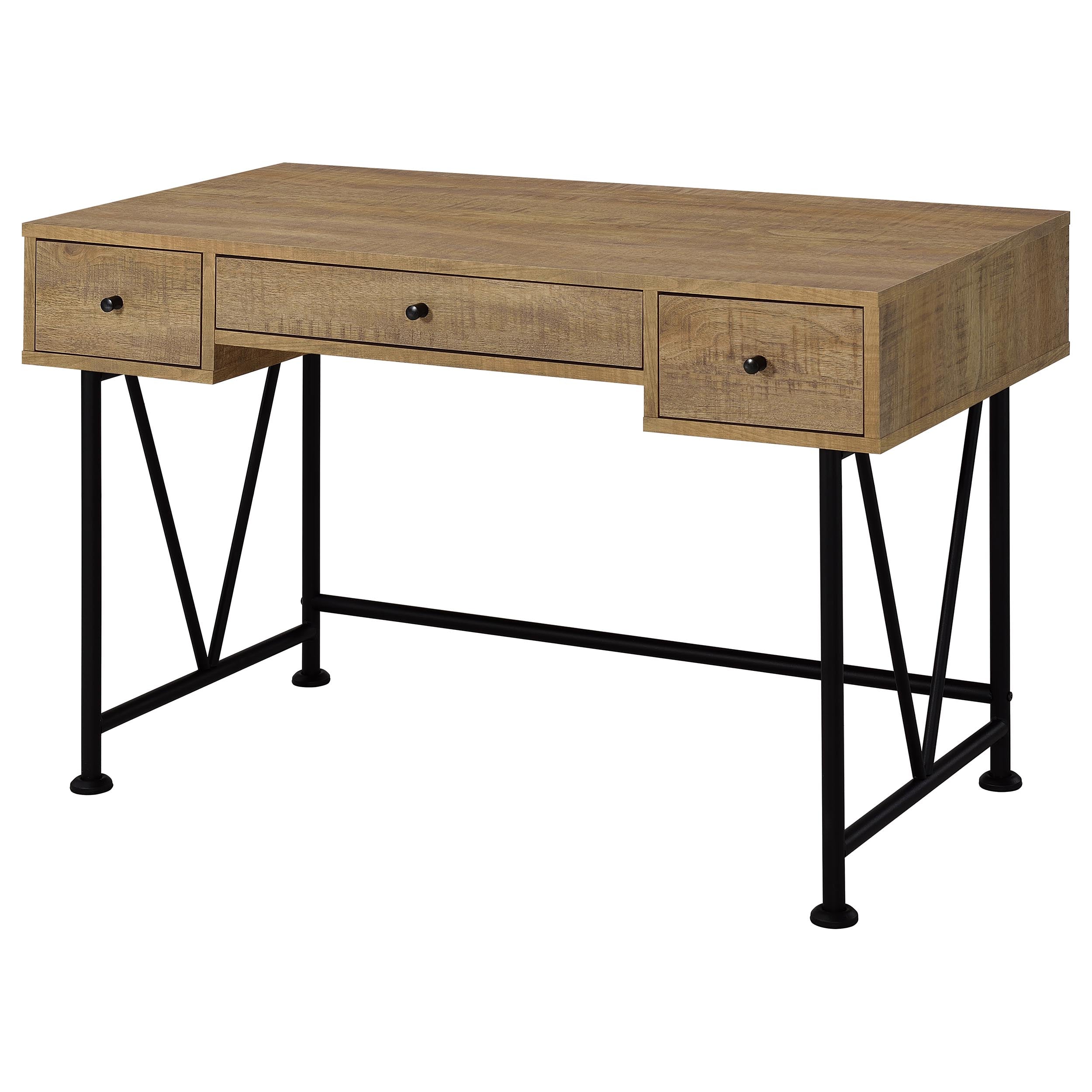 Analiese 47-inch 3-drawer Writing Desk Mango — view 5