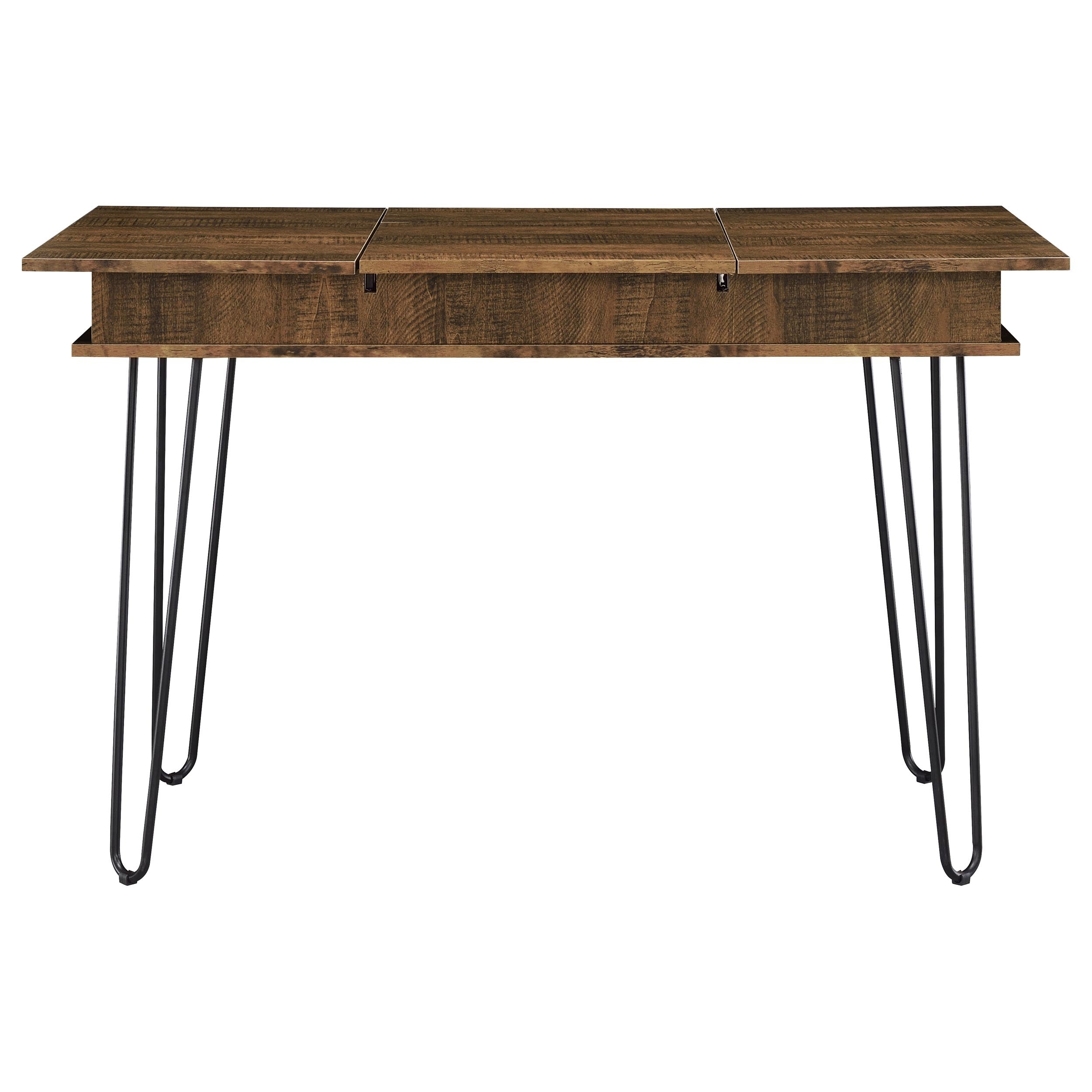 Sheeran 47-inch Writing Desk with Storage Rustic Amber — view 5