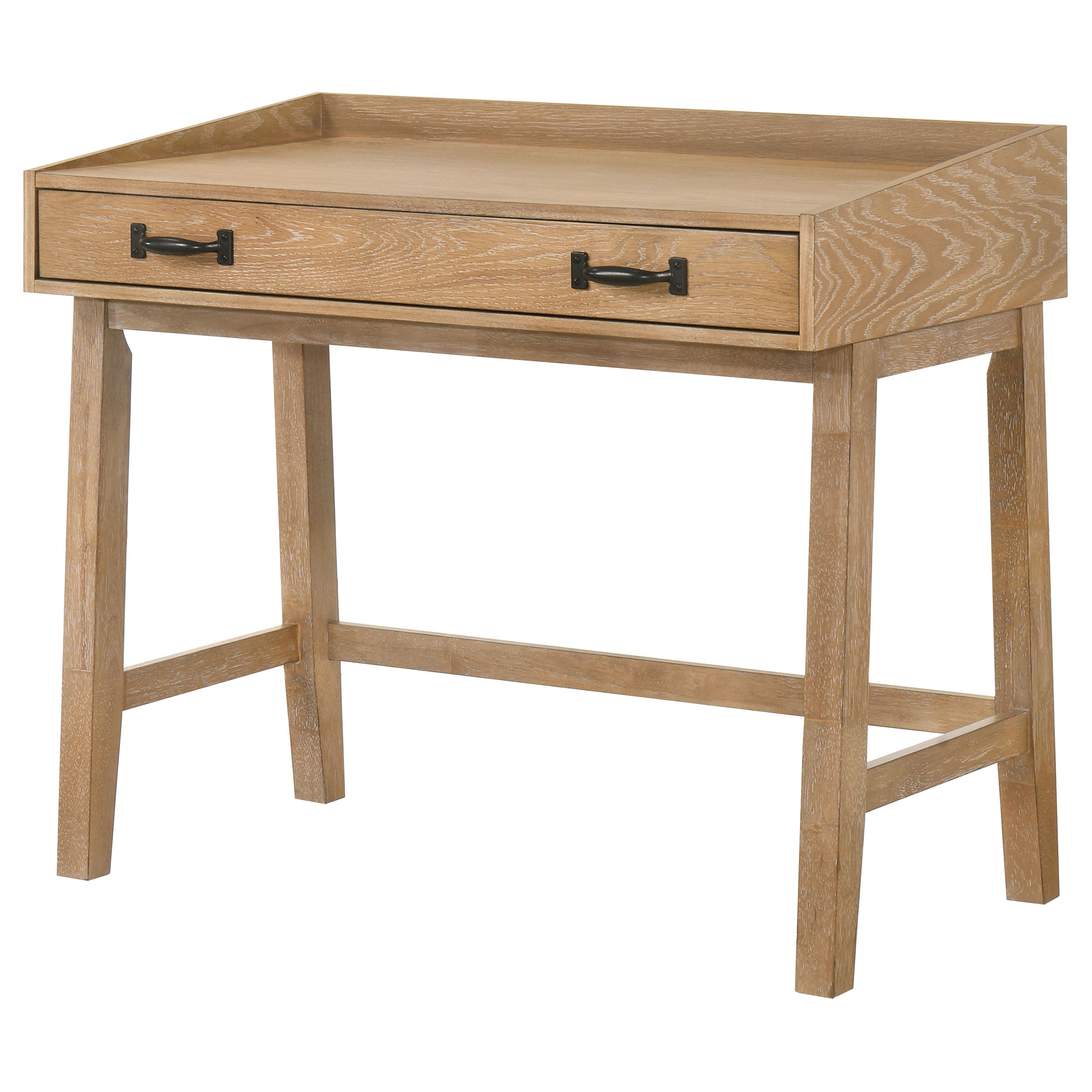Fabian 38-inch Computer Desk with Keyboard Drawer Distressed Light Brown — view 6