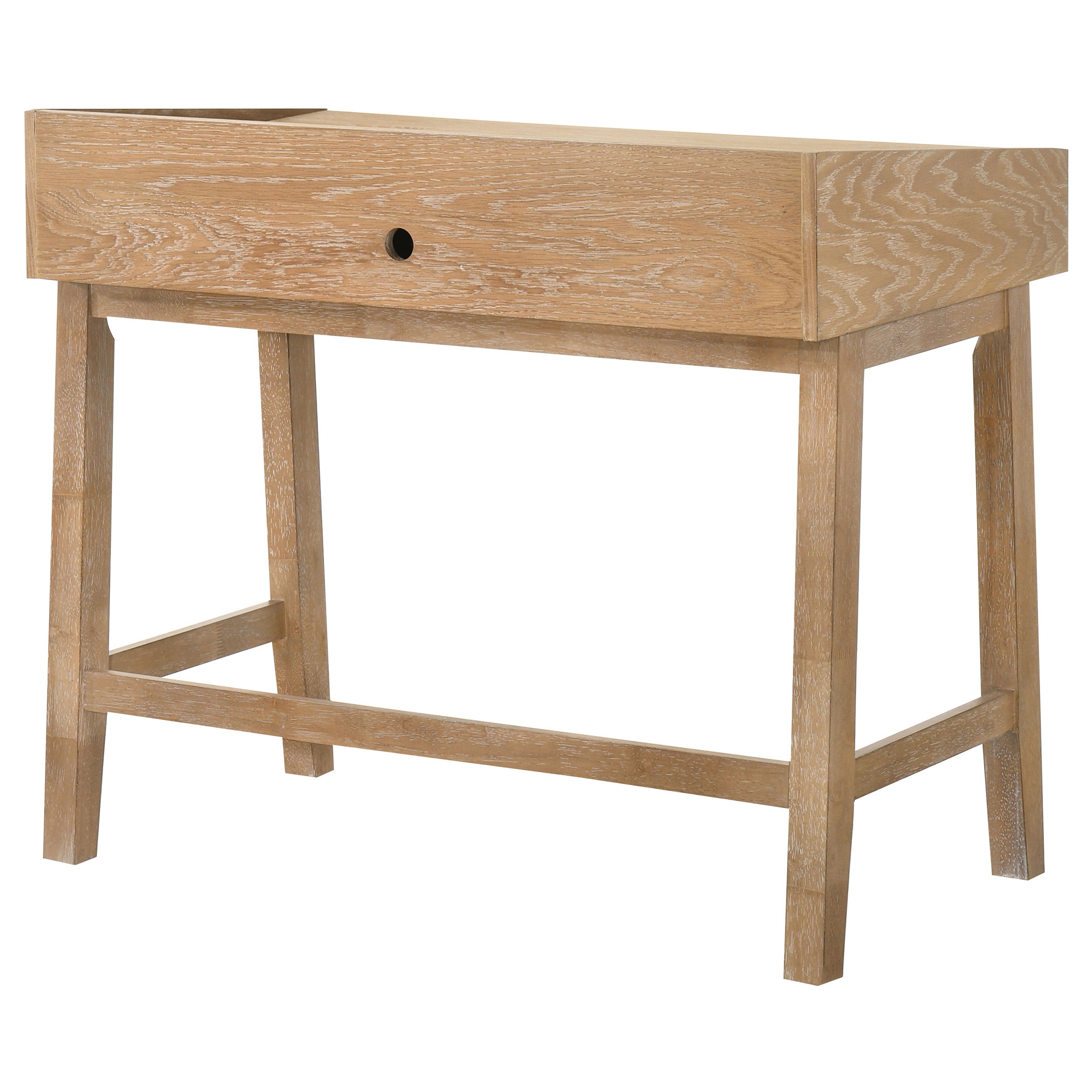 Fabian 38-inch Computer Desk with Keyboard Drawer Distressed Light Brown — view 10