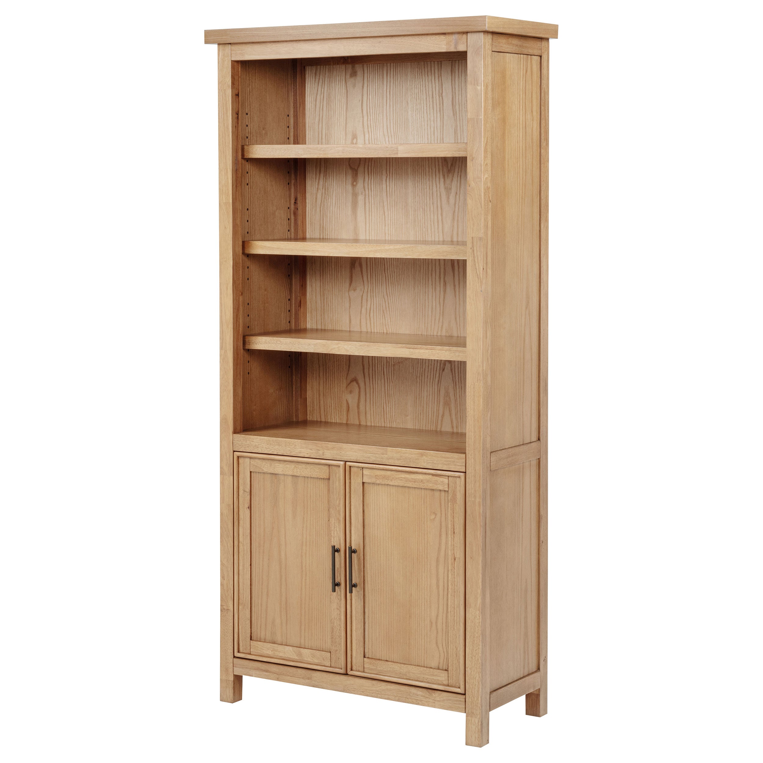 Vermes 72-inch 2-door Home Office Cabinet Bookcase Light Ash — view 6