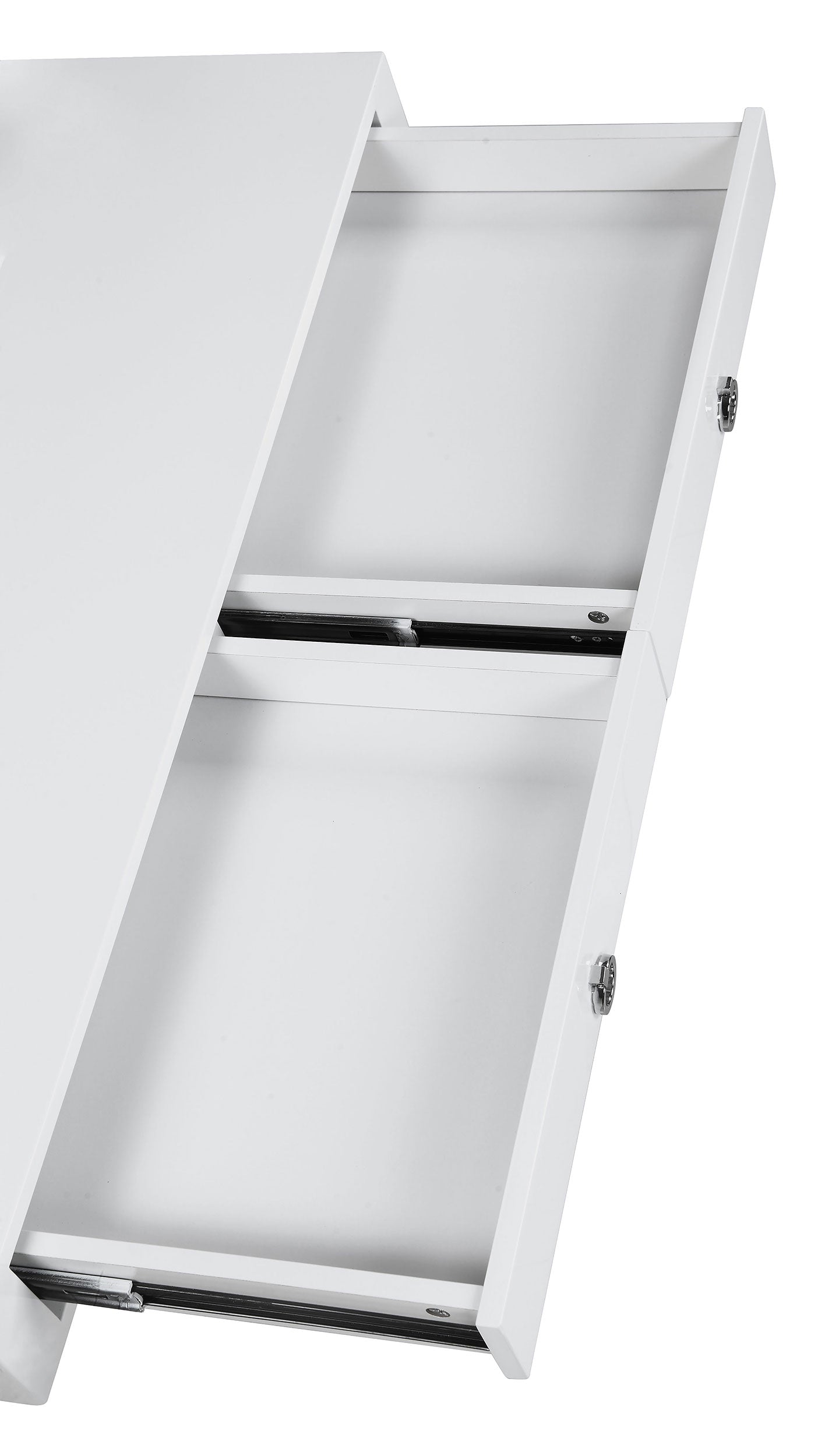 Gemma 48-inch 2-drawer Writing Desk White High Gloss — view 10