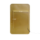 Rectangle Medicine Cabinet Mirror Bathroom Mirror With Storage Wall Mounted Medicine Mirror Cabinet With LED - Gold
