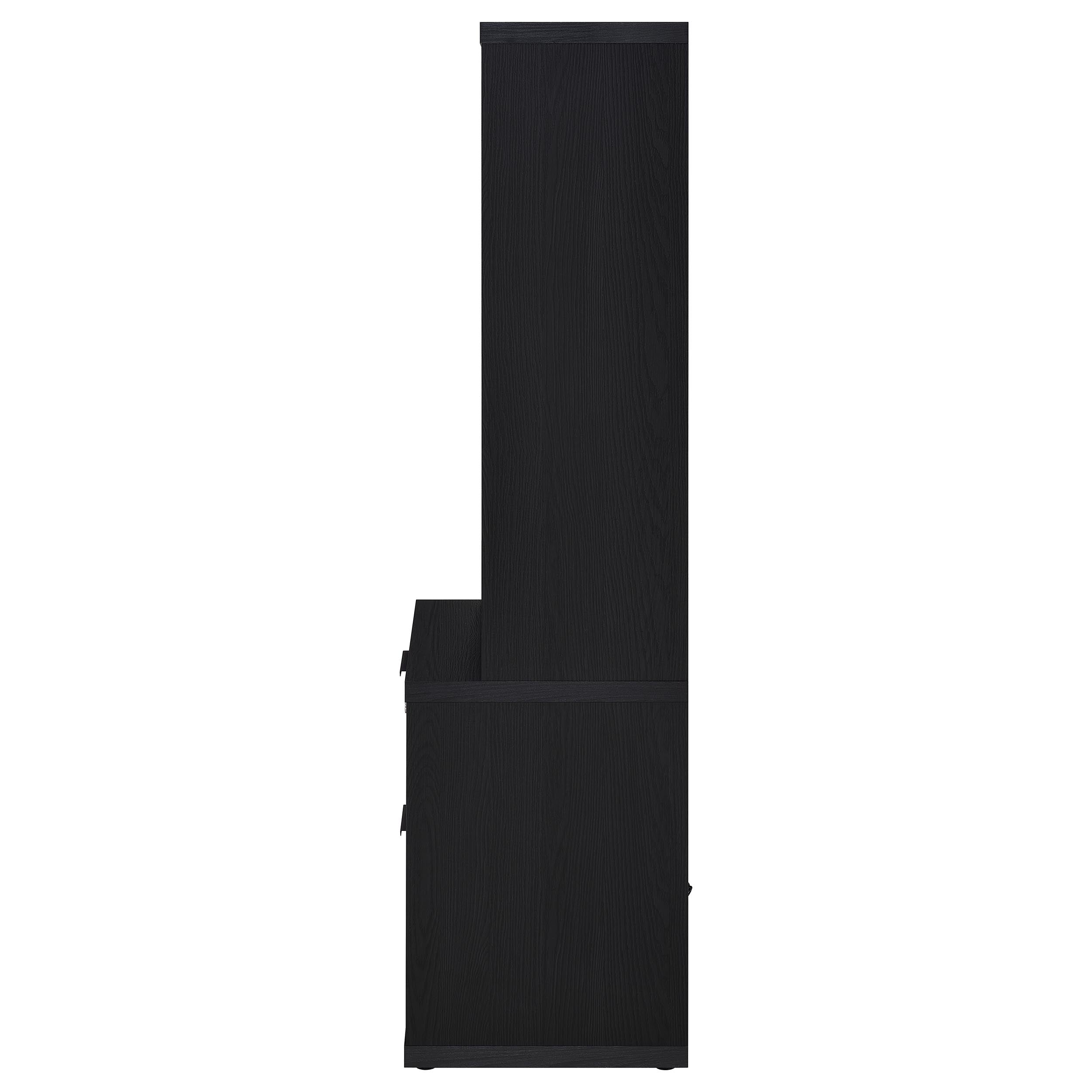 Westpark 3-shelf Bookcase USB and Lockable Drawer Black — view 6
