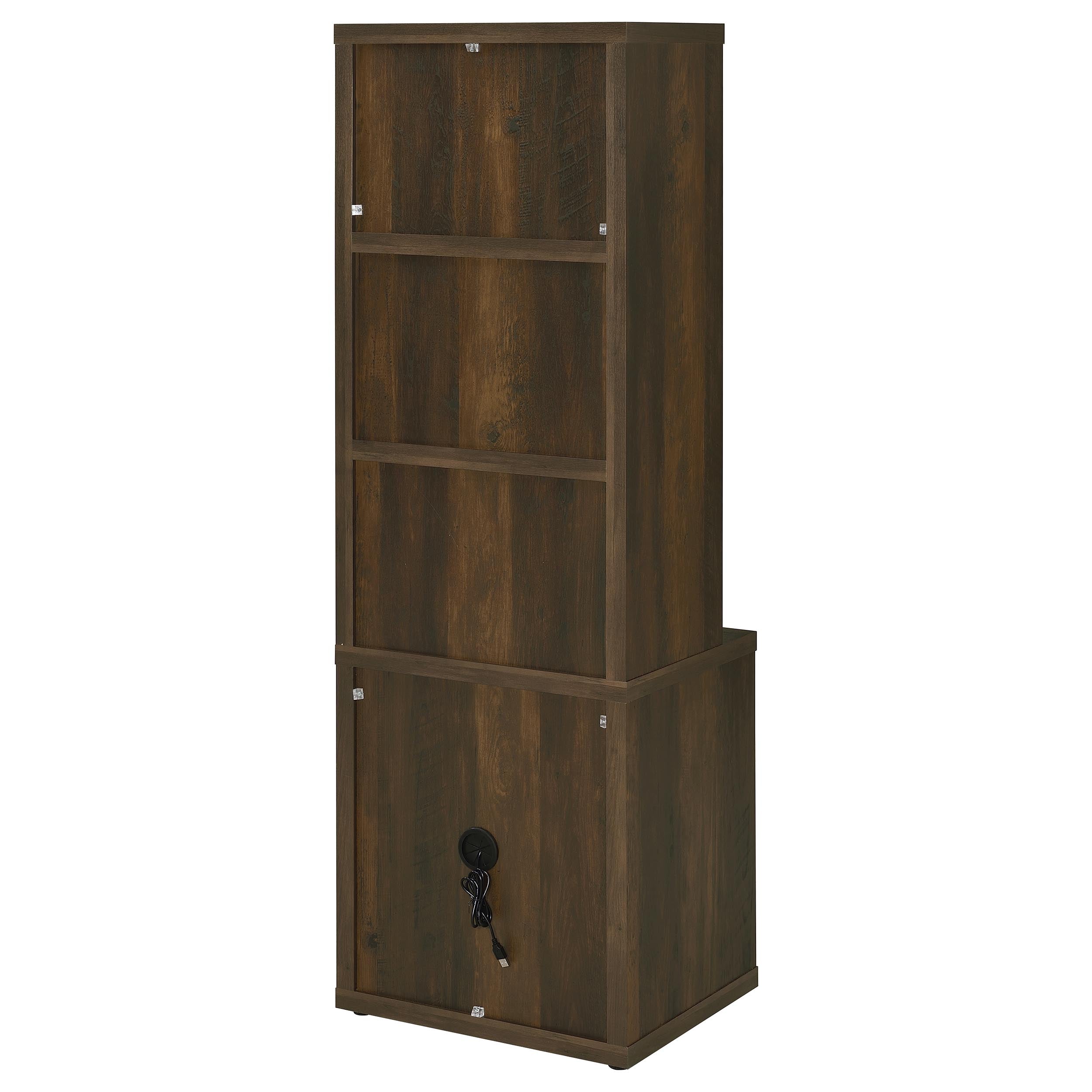 Westpark 3-piece Wall Unit Bookcase Set with USB Dark Pine — view 9