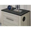 Augusta - Nightstand With Top, 2 Drawers, Block Feet - Beige Brown