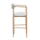 Upholstered Barstools With Back For Kitchen (Set of 2)