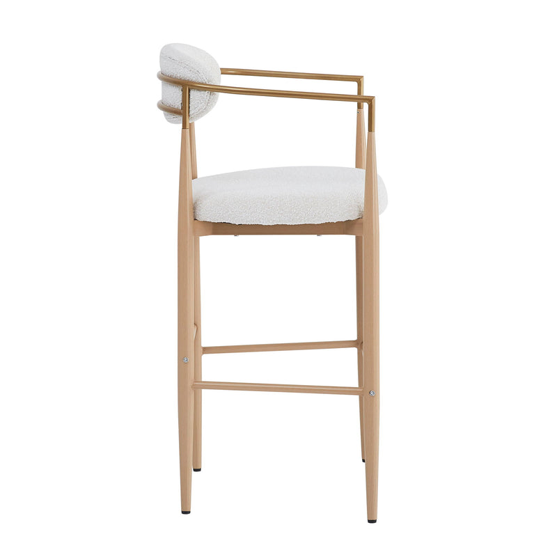 Upholstered Barstools With Back For Kitchen (Set of 2)