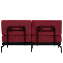 Modern Loveseat Sofa 2 Seater With USB Ports, Cylindrical Armrests