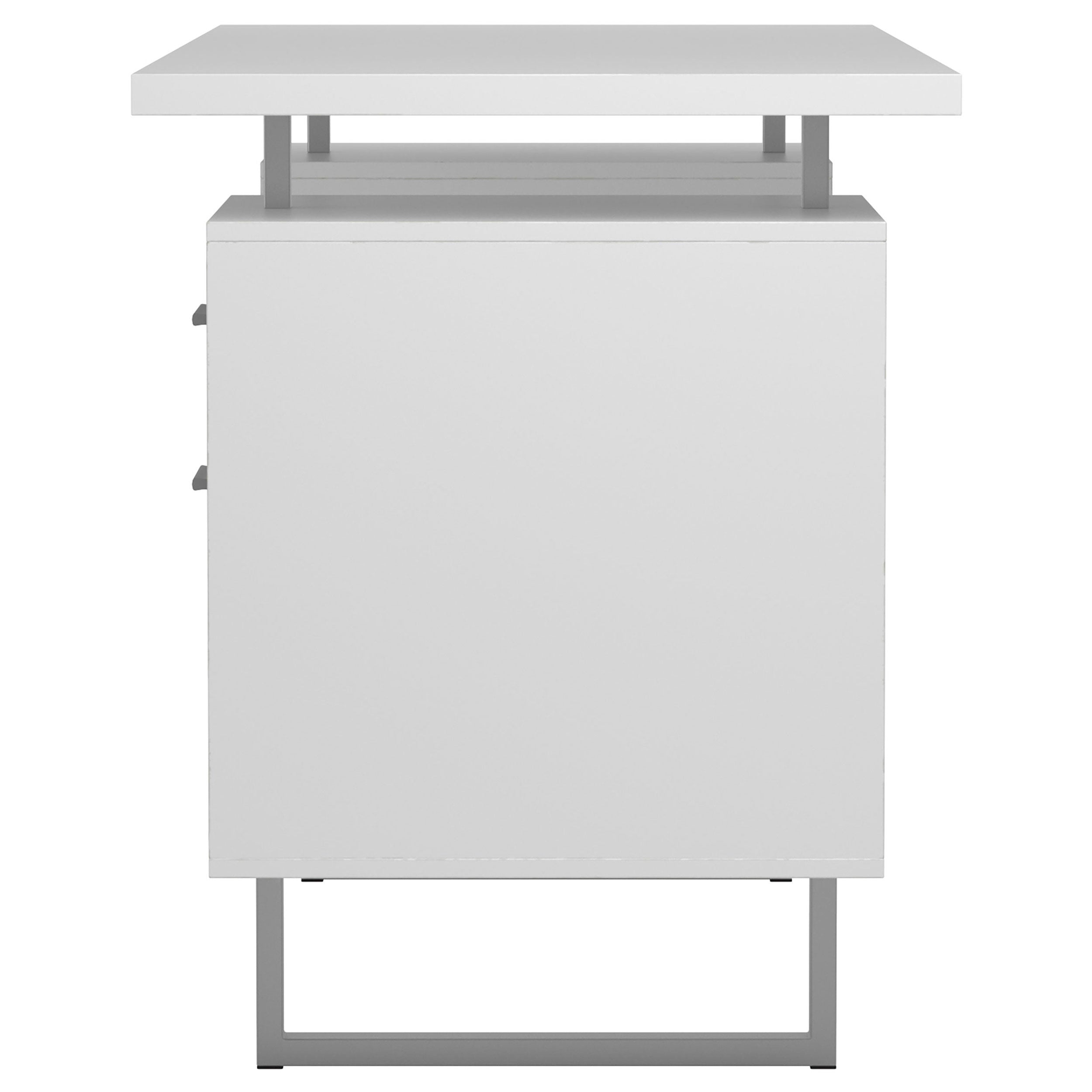Lawtey 60-inch 2-drawer Computer Desk White High Gloss — view 7