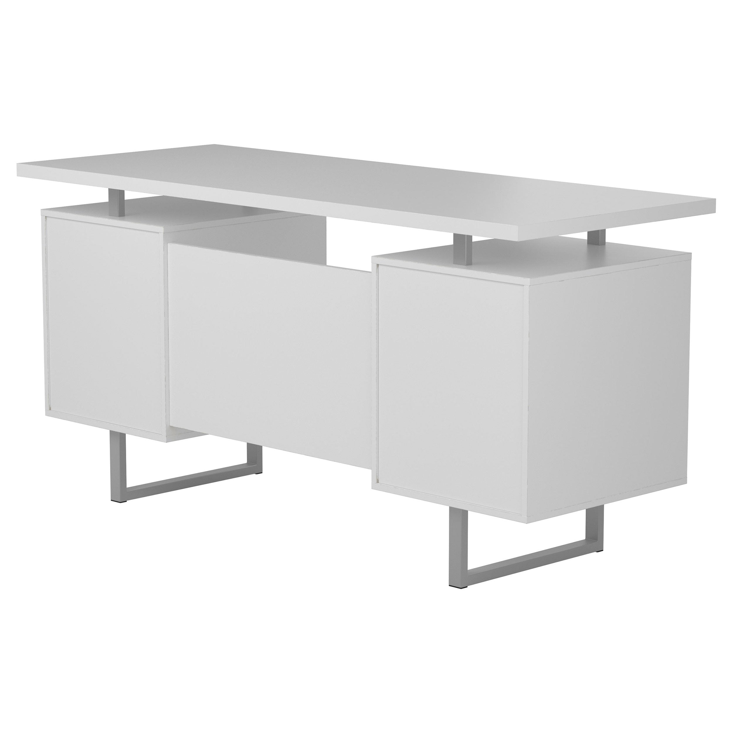 Lawtey 60-inch 2-drawer Computer Desk White High Gloss — view 10