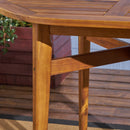 Outdoor Acacia Wood Bar Table With Slat Top